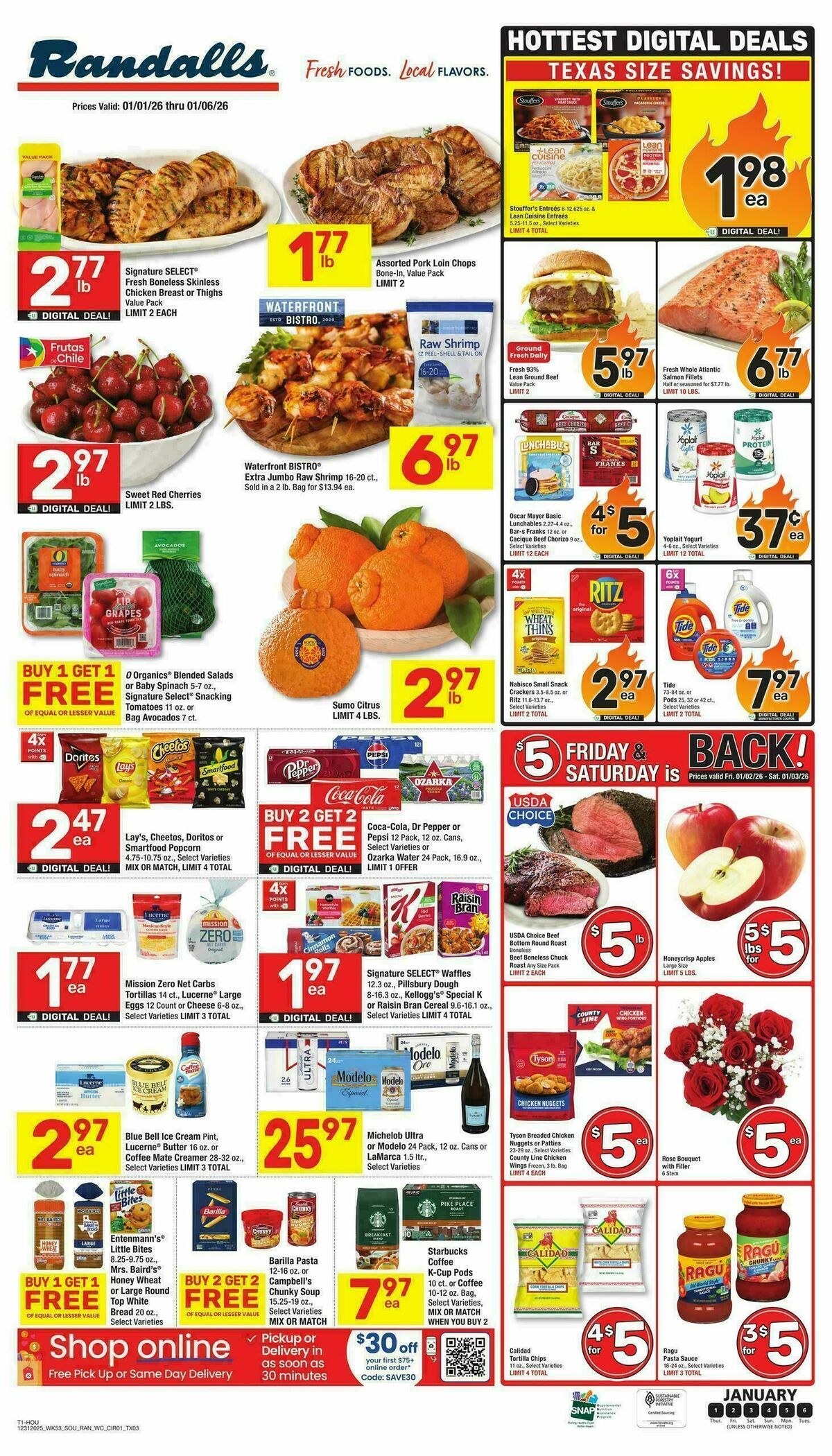 Randalls Weekly Ad from January 1
