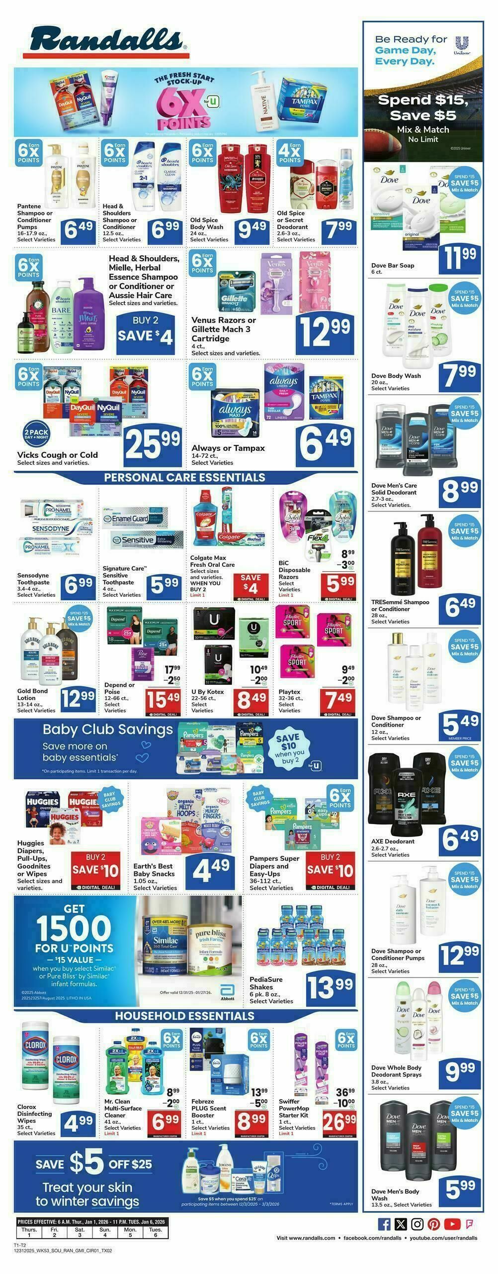 Randalls Weekly Ad from January 1