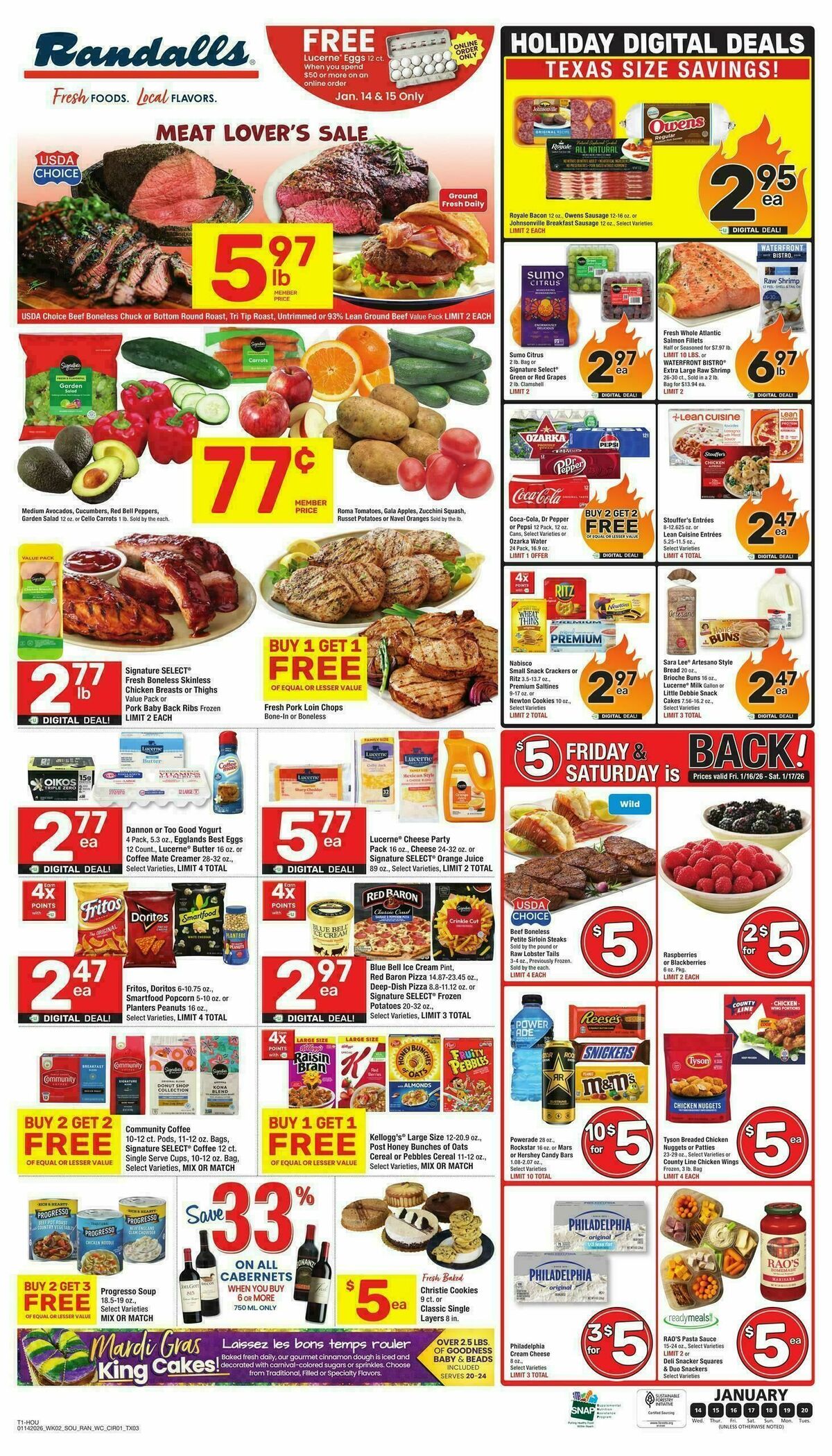 Randalls Weekly Ad from January 14