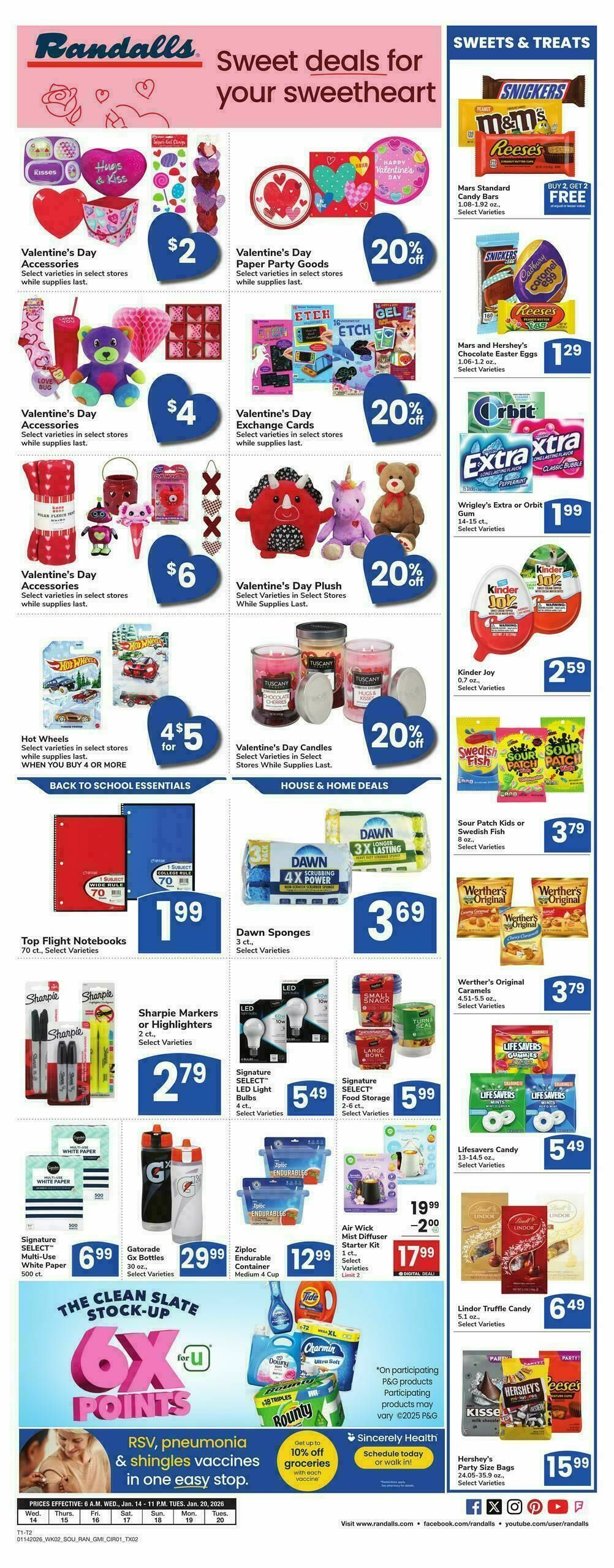 Randalls Weekly Ad from January 14