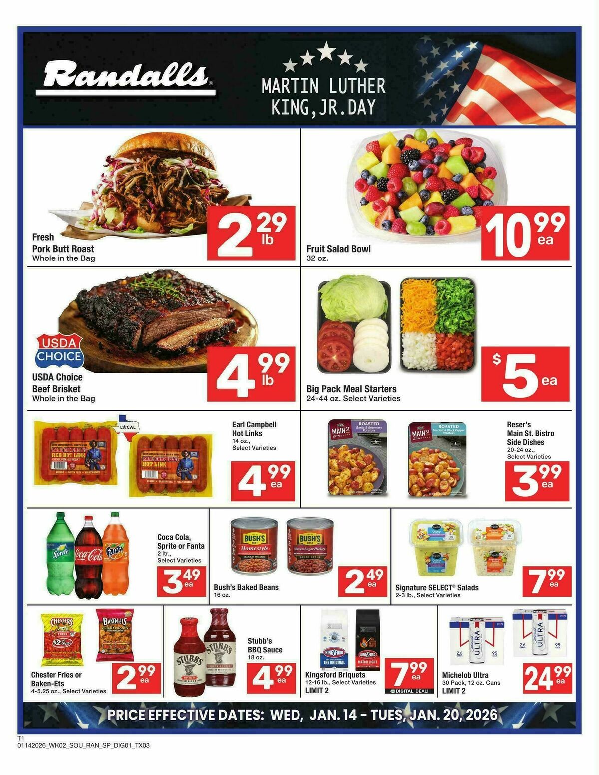 Randalls Weekly Ad from January 14