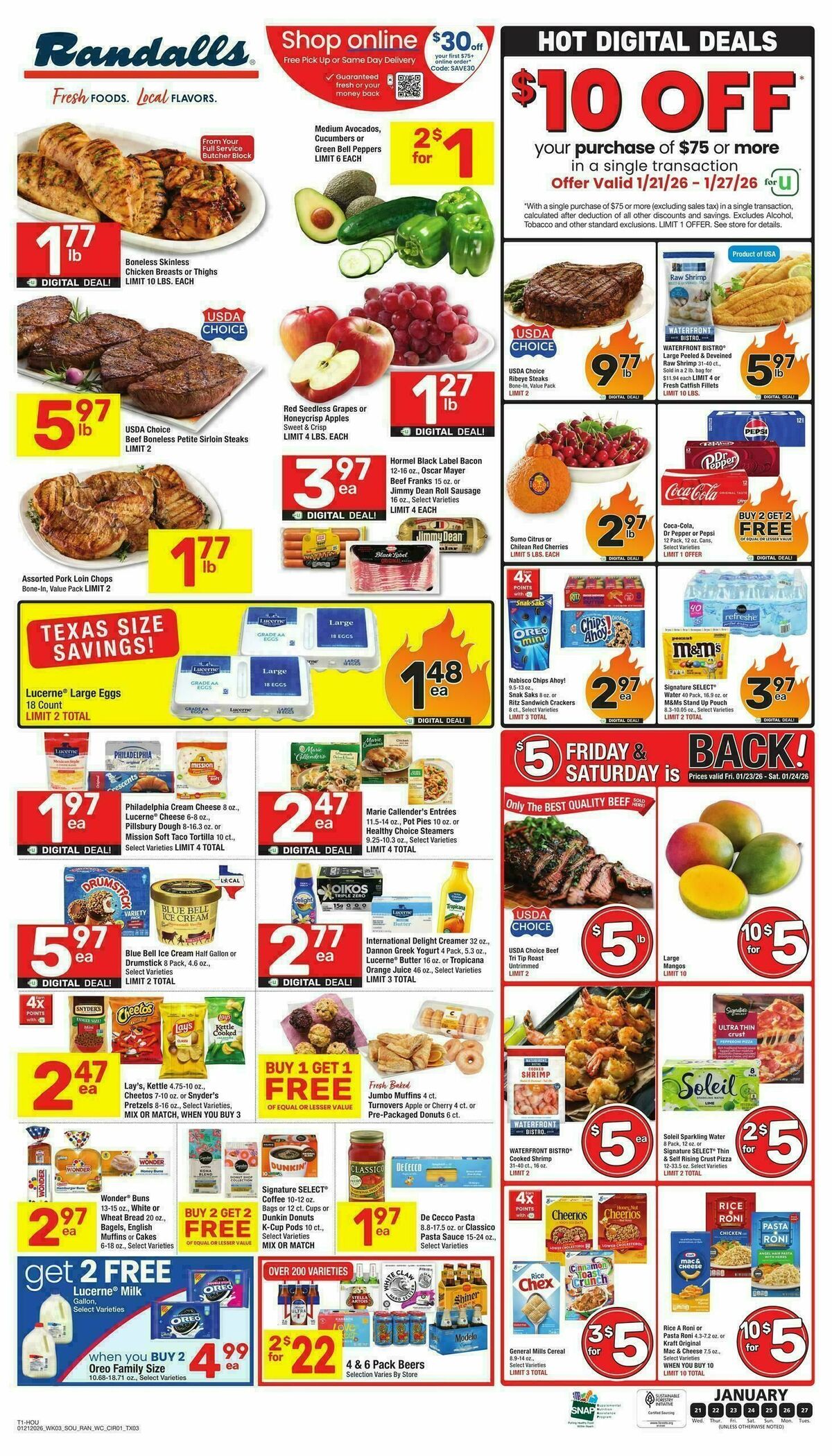 Randalls Weekly Ad from January 21