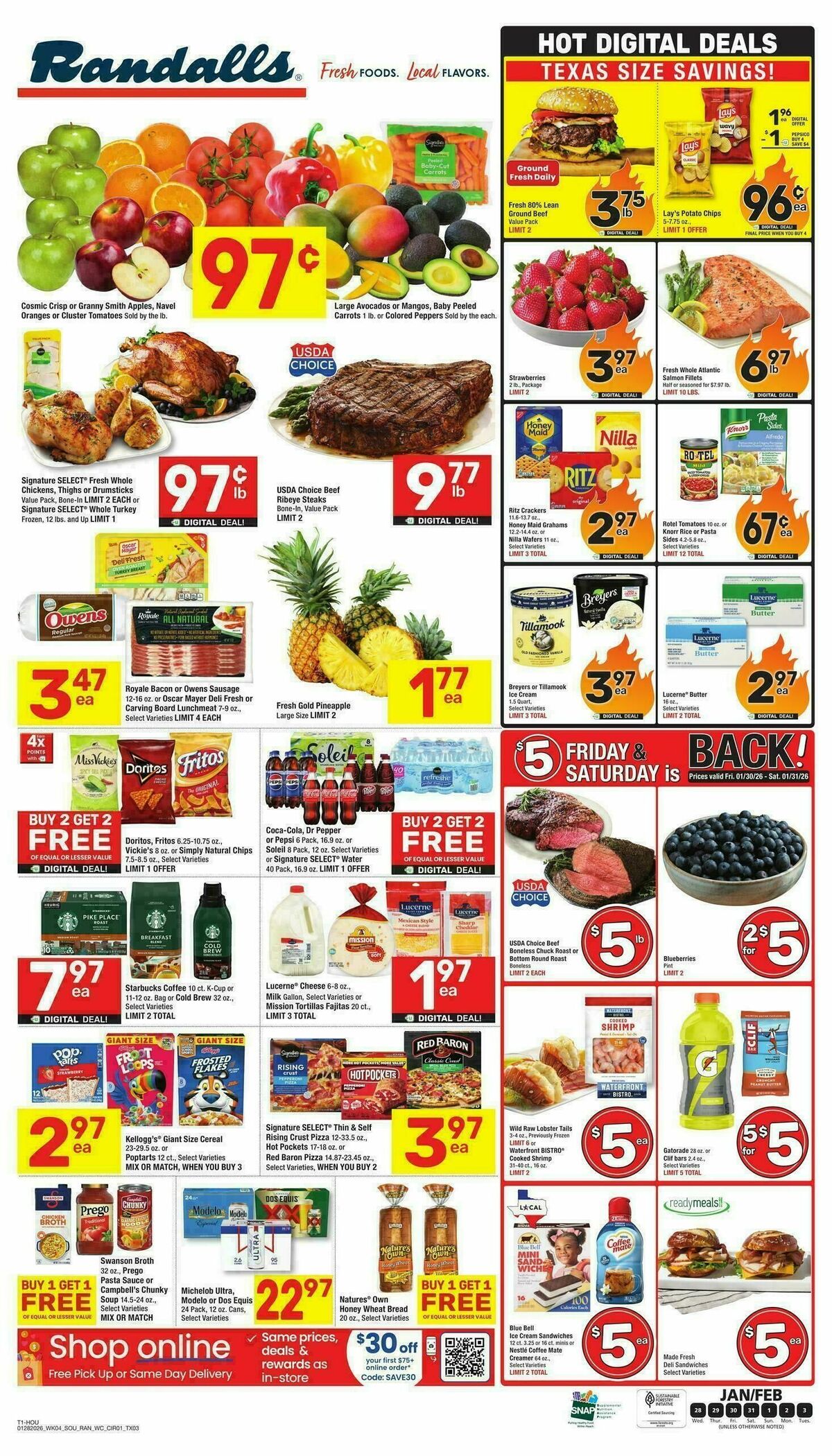 Randalls Weekly Ad from January 28