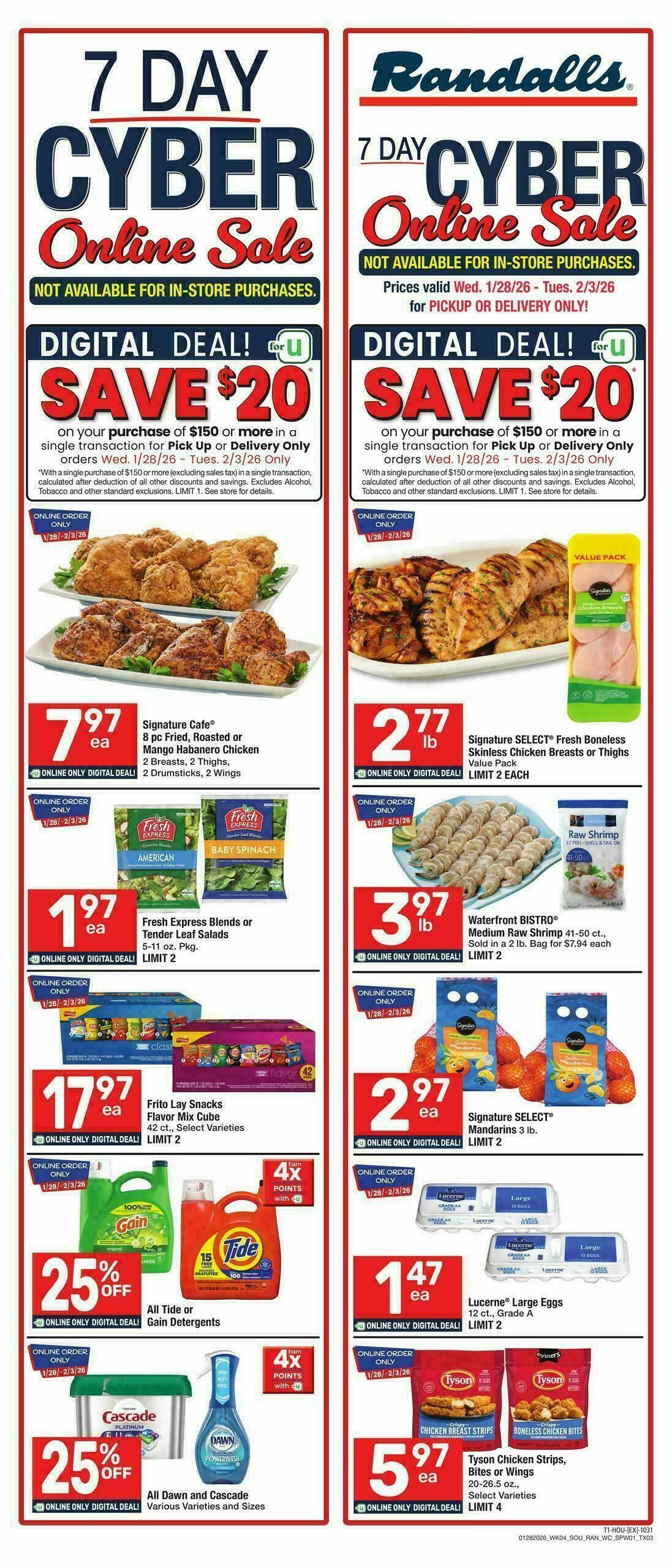Randalls Weekly Ad from January 28