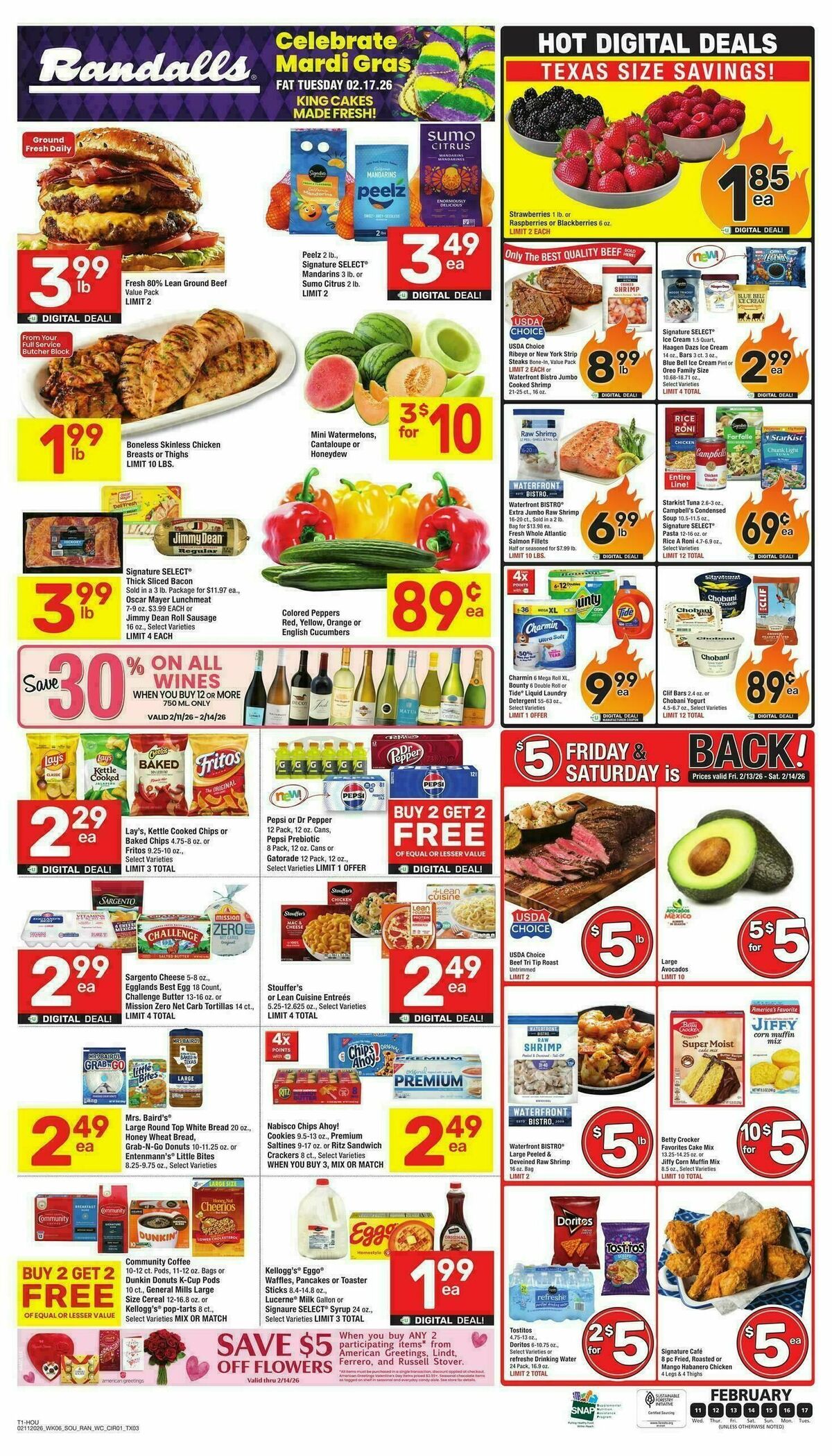 Randalls Weekly Ad from February 11