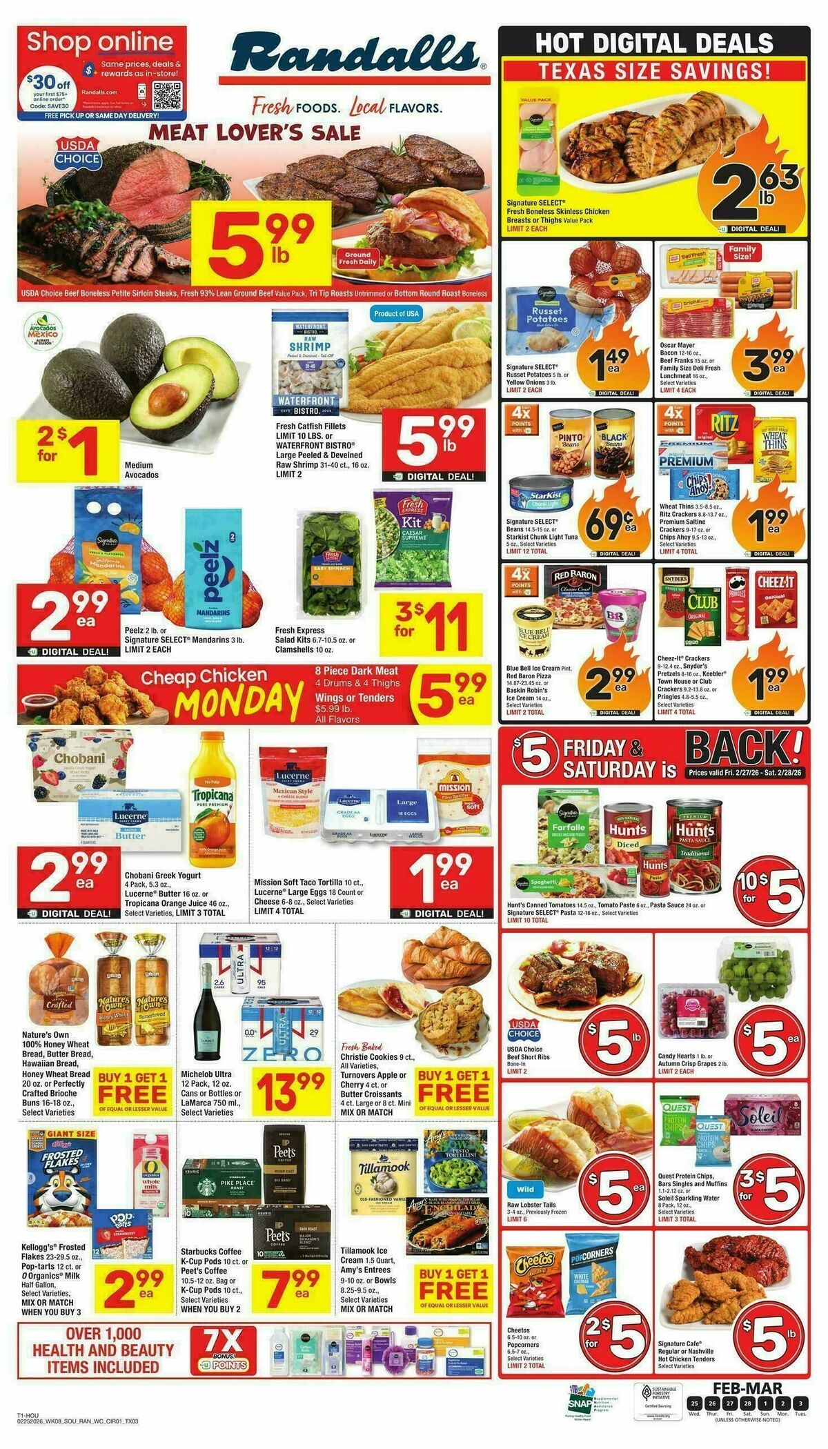 Randalls Weekly Ad from February 25