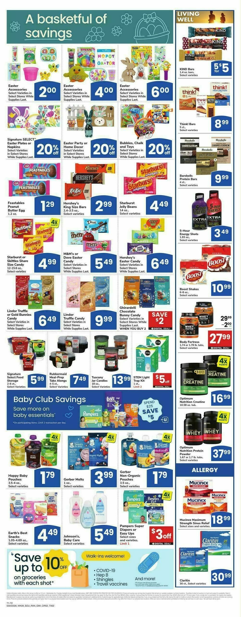 Randalls Weekly Ad from March 4
