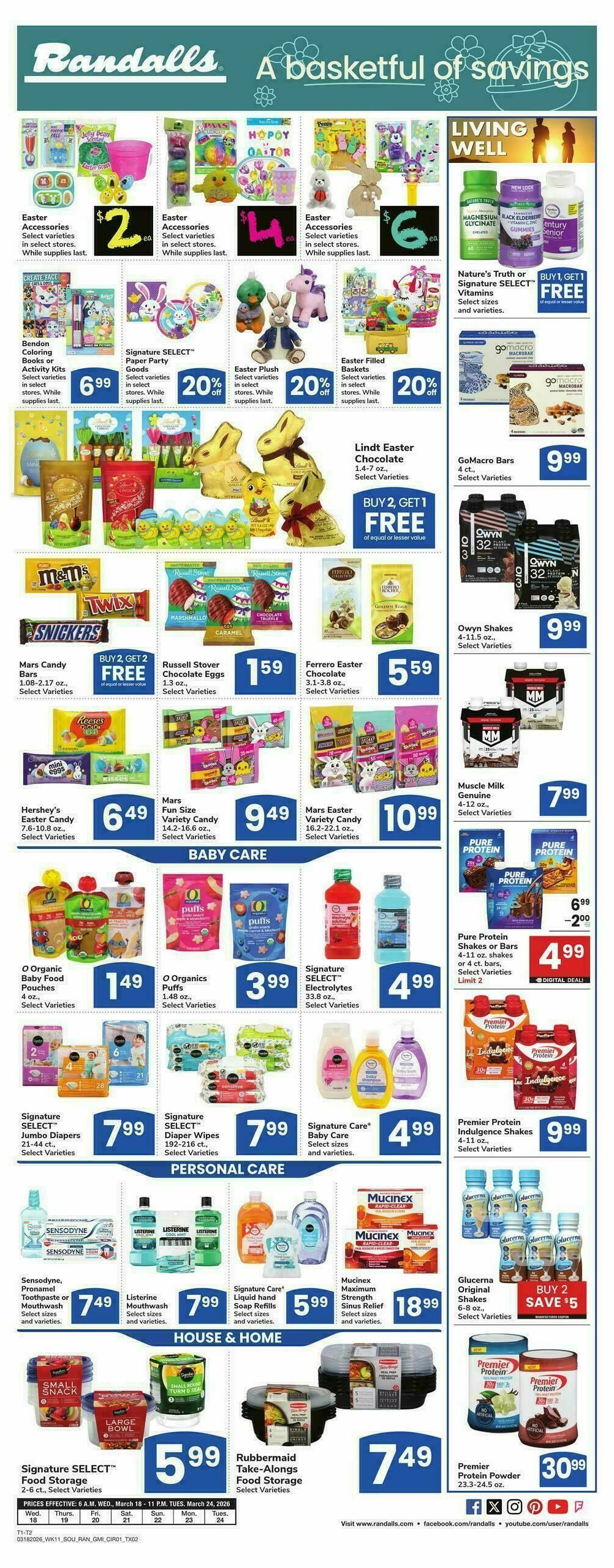 Randalls Weekly Ad from March 18
