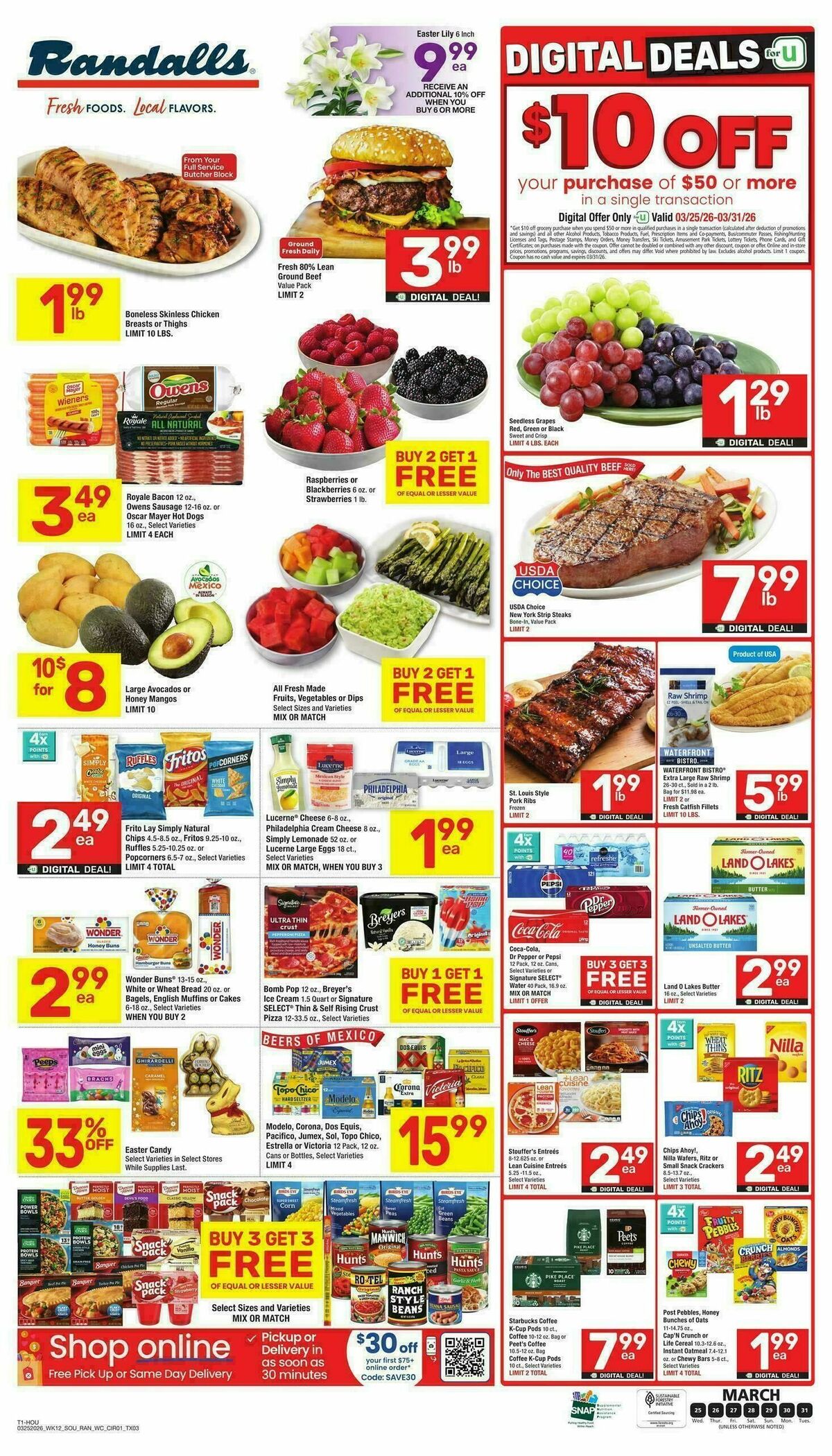 Randalls Weekly Ad from March 25
