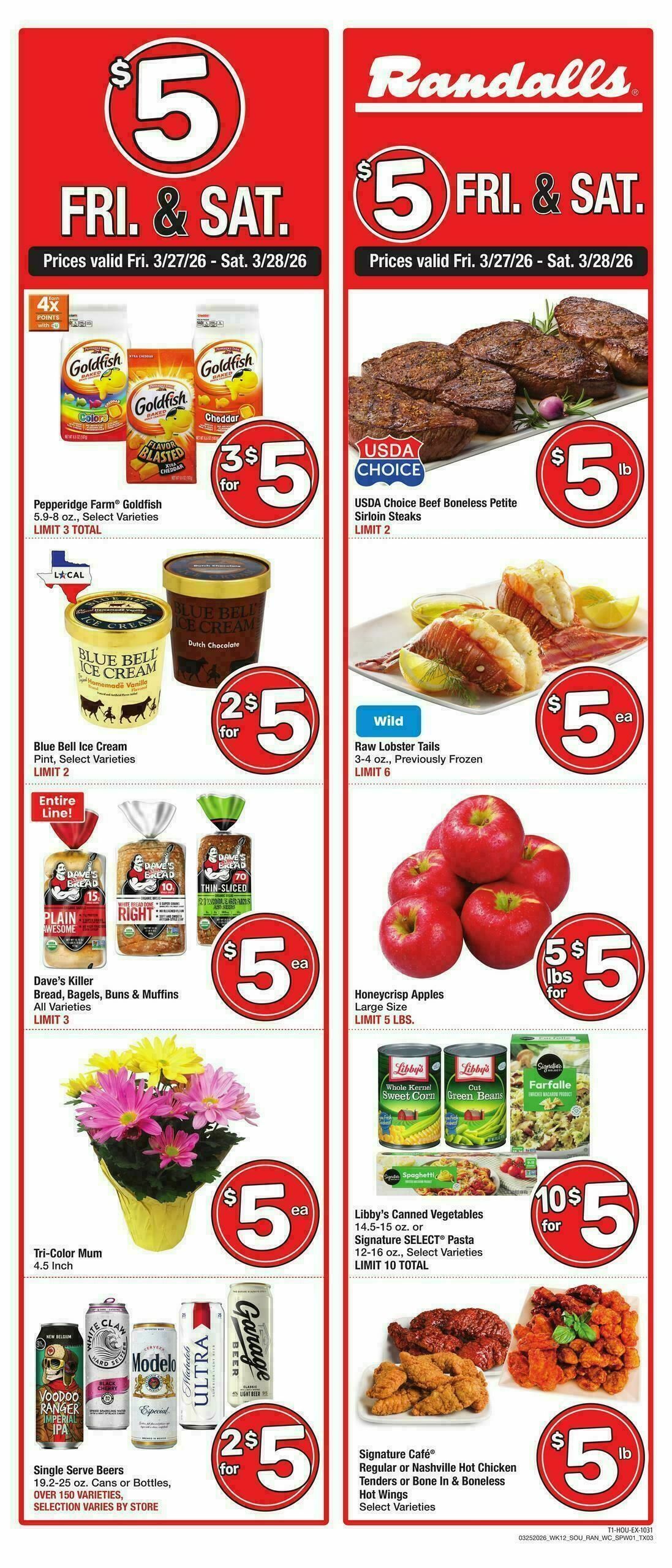 Randalls Weekly Ad from March 25