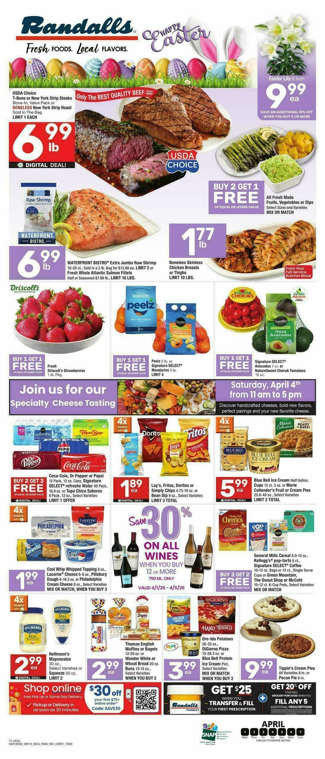 Randalls Weekly Ad from April 1