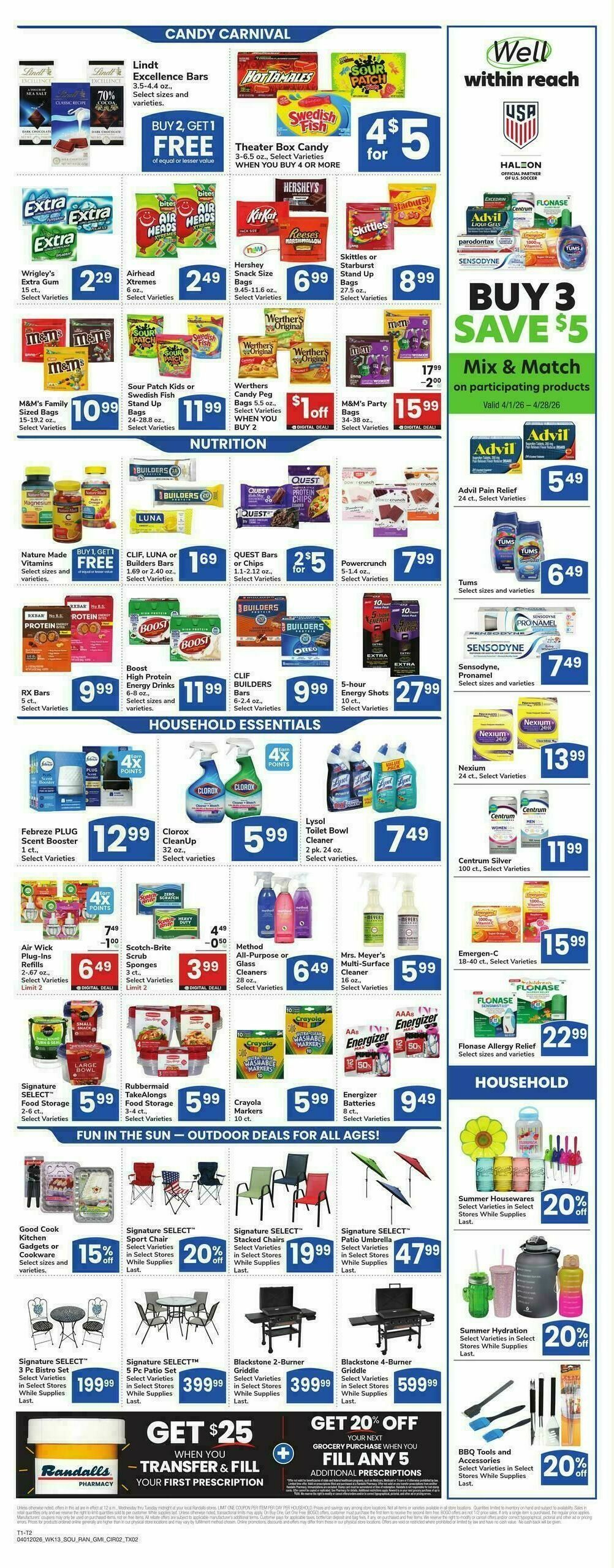 Randalls Weekly Ad from April 1