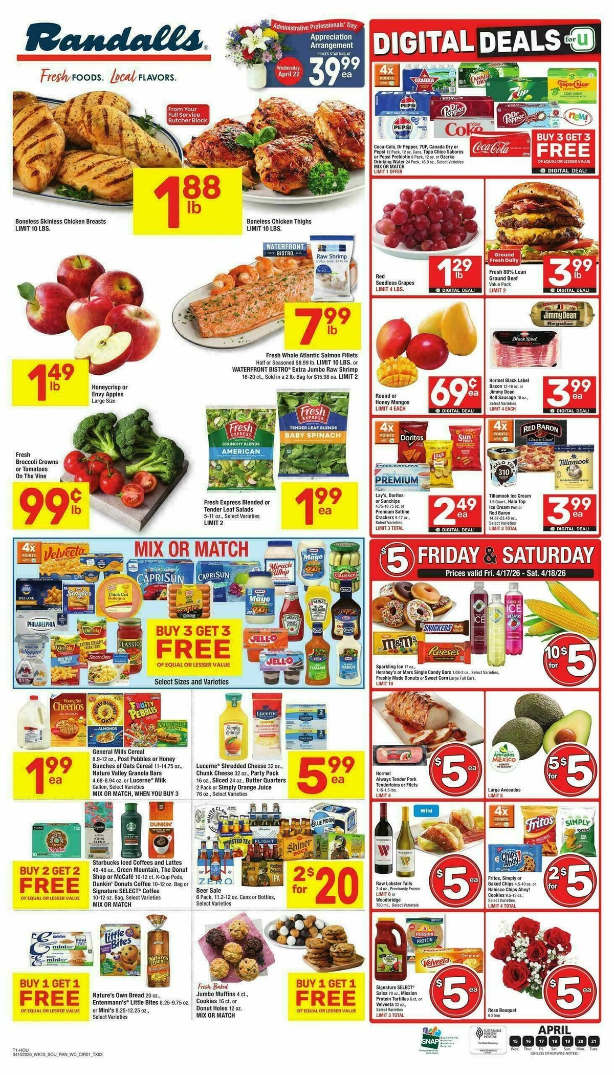 Randalls Weekly Ad from April 15