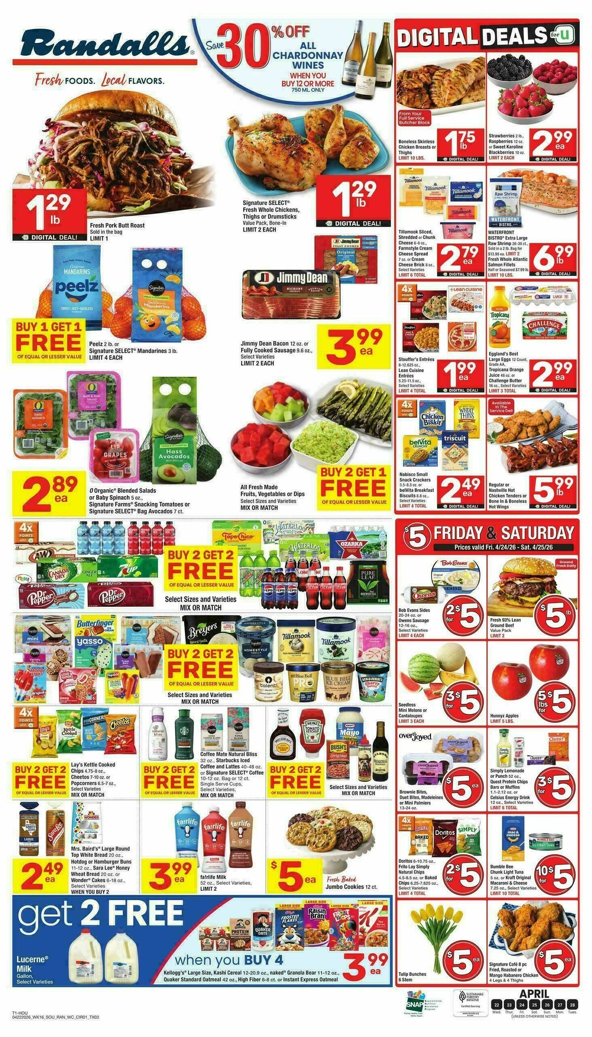 Randalls Weekly Ad from April 22