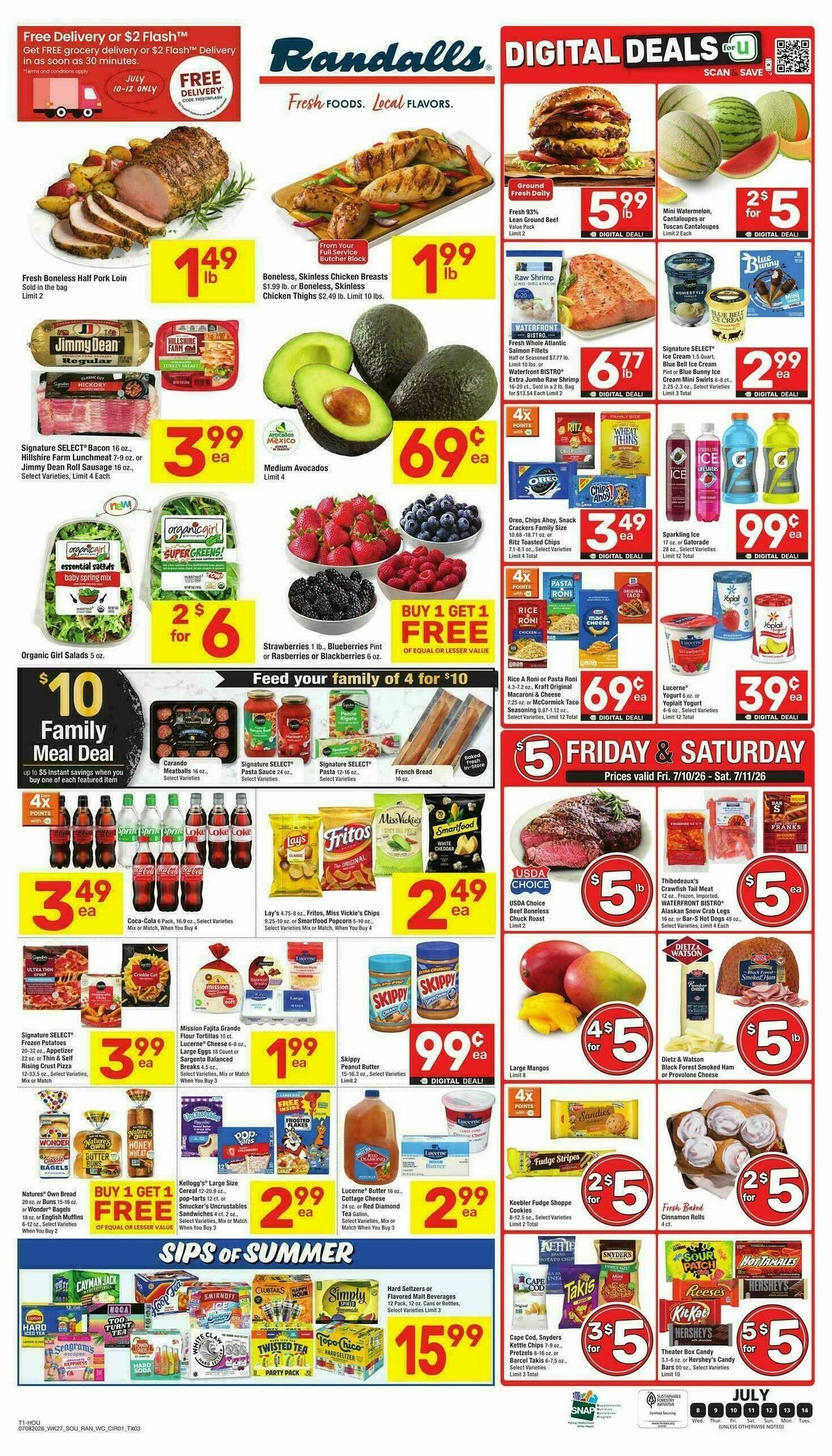Randalls Weekly Ad from July 8