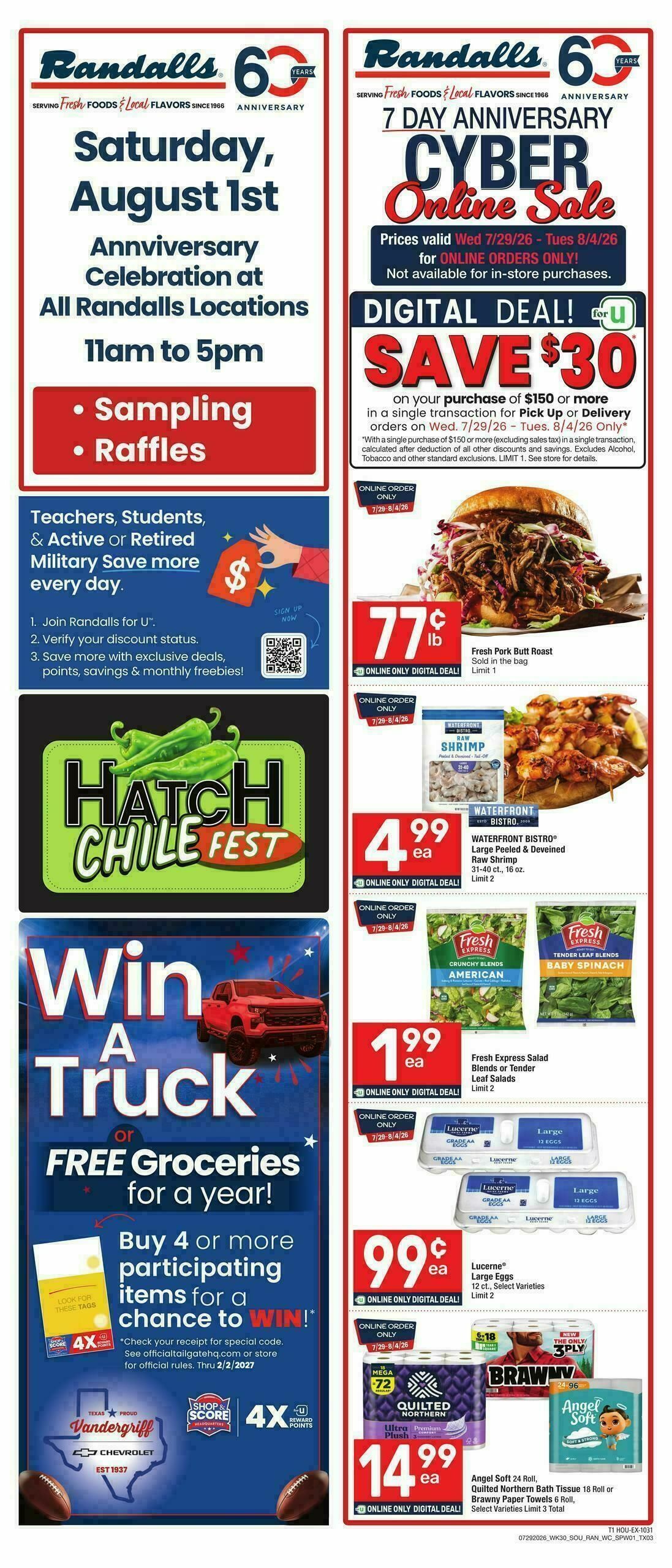 Randalls Weekly Ad from July 29