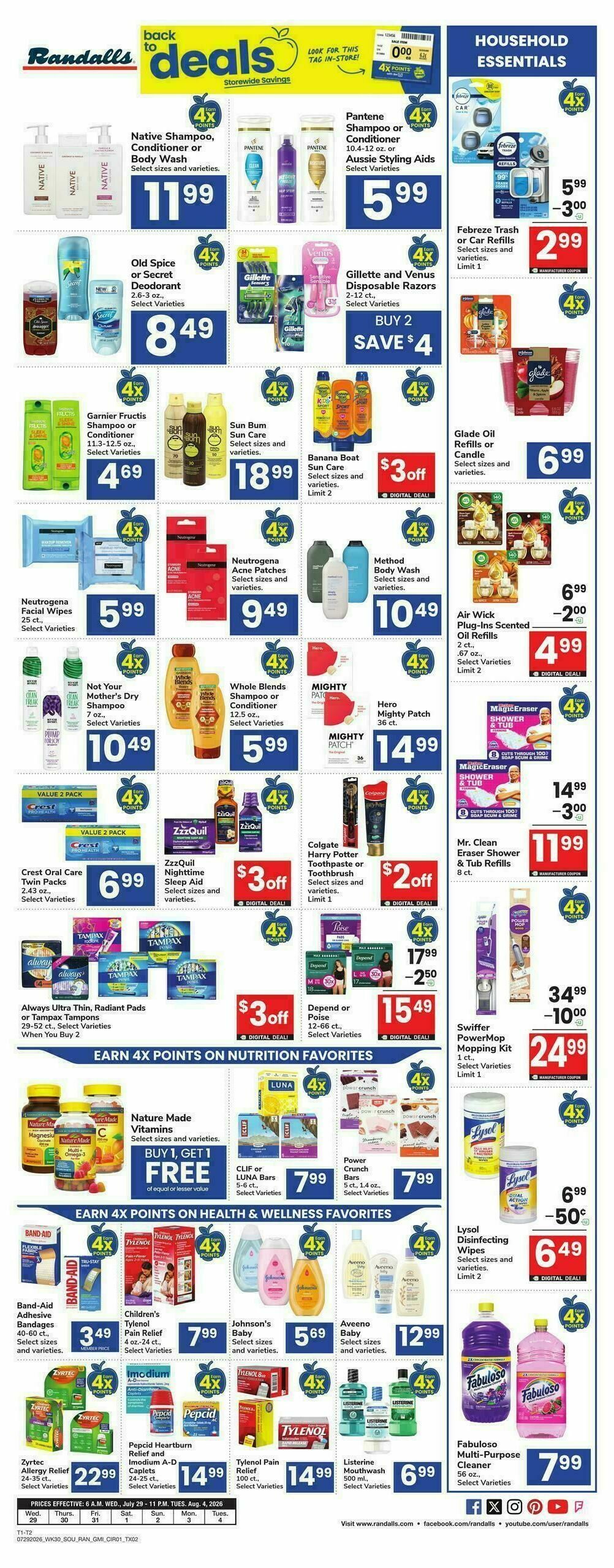 Randalls Weekly Ad from July 29