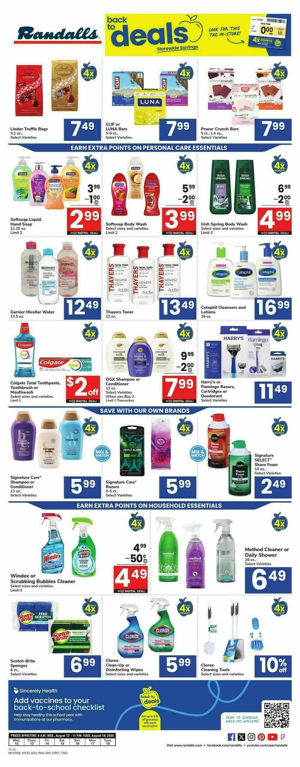 Randalls Weekly Ad from August 12