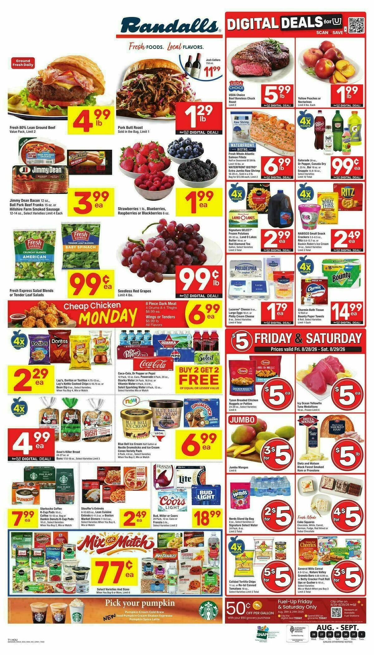 Randalls Weekly Ad from August 26