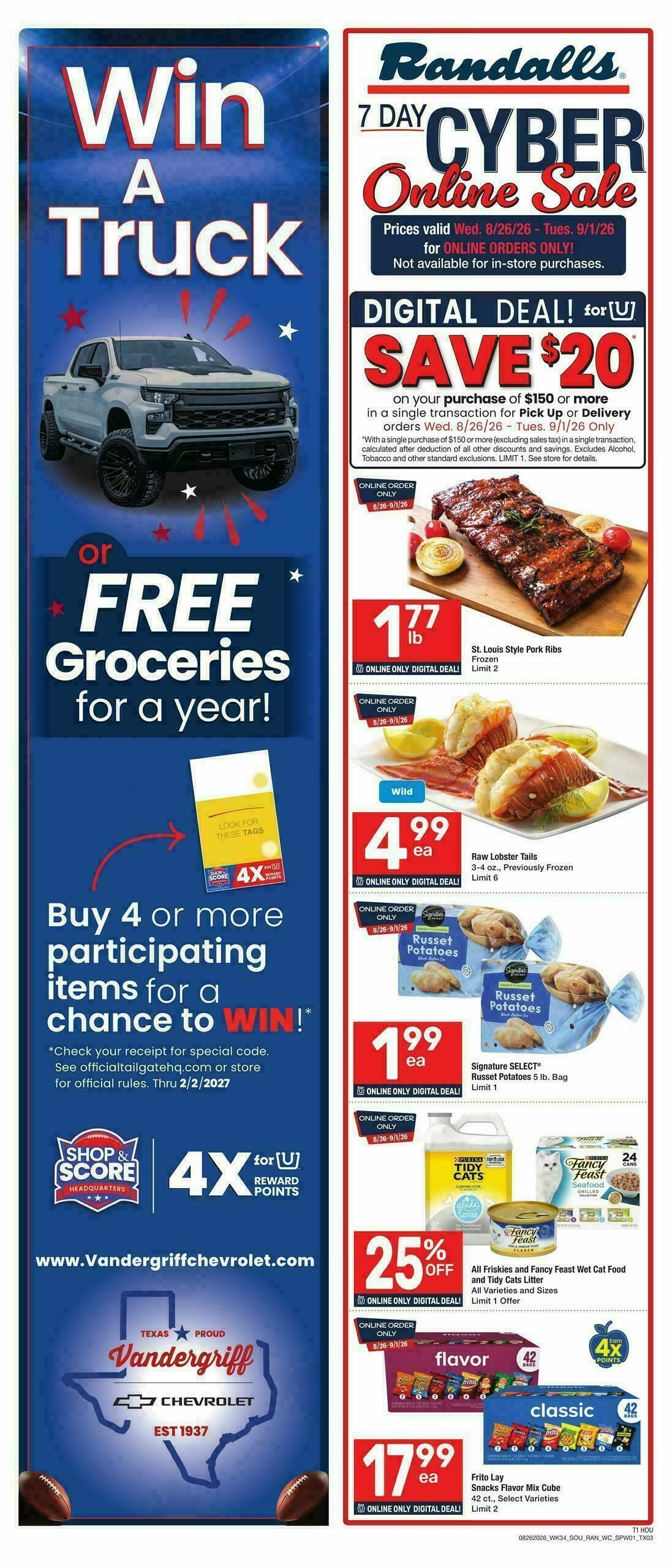 Randalls Weekly Ad from August 26