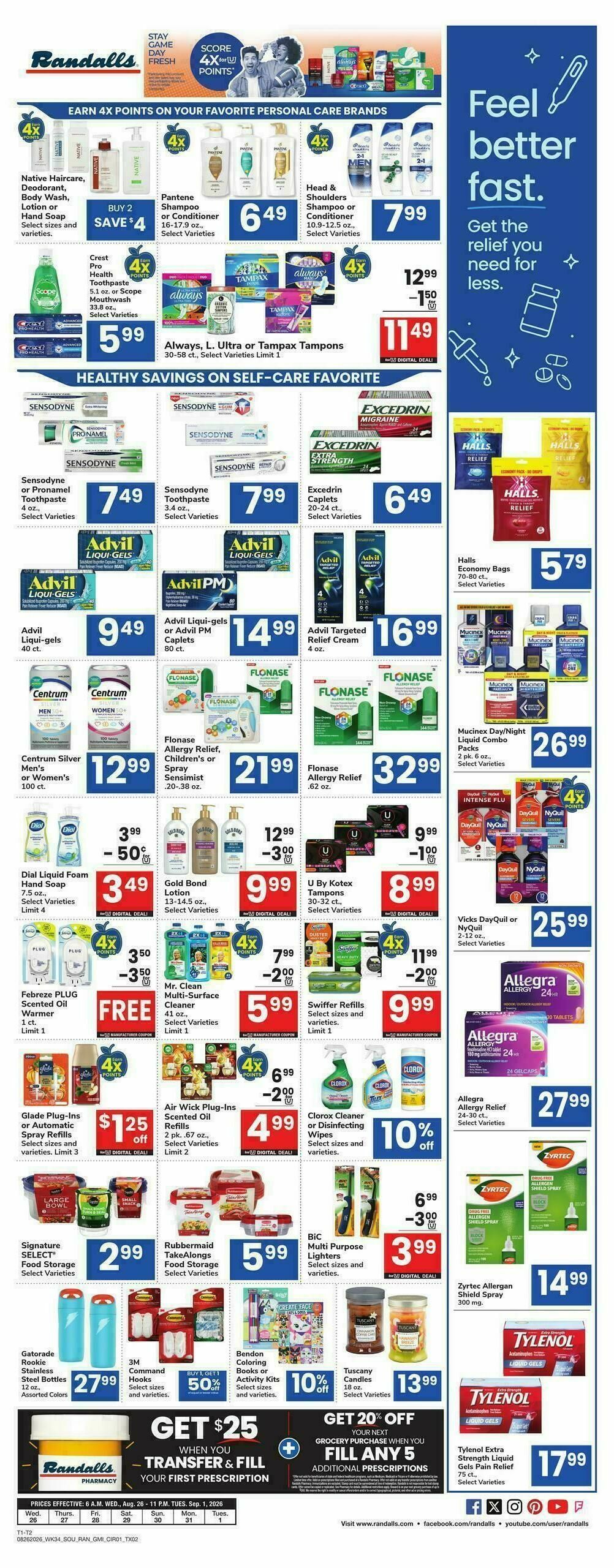 Randalls Weekly Ad from August 26