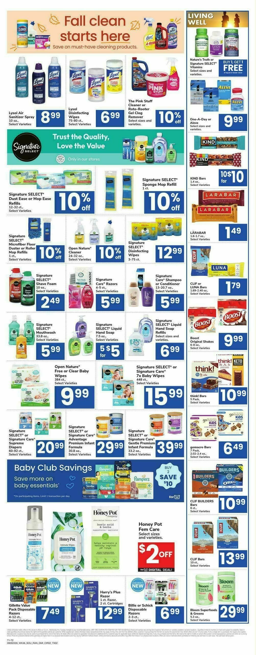 Randalls Weekly Ad from September 9