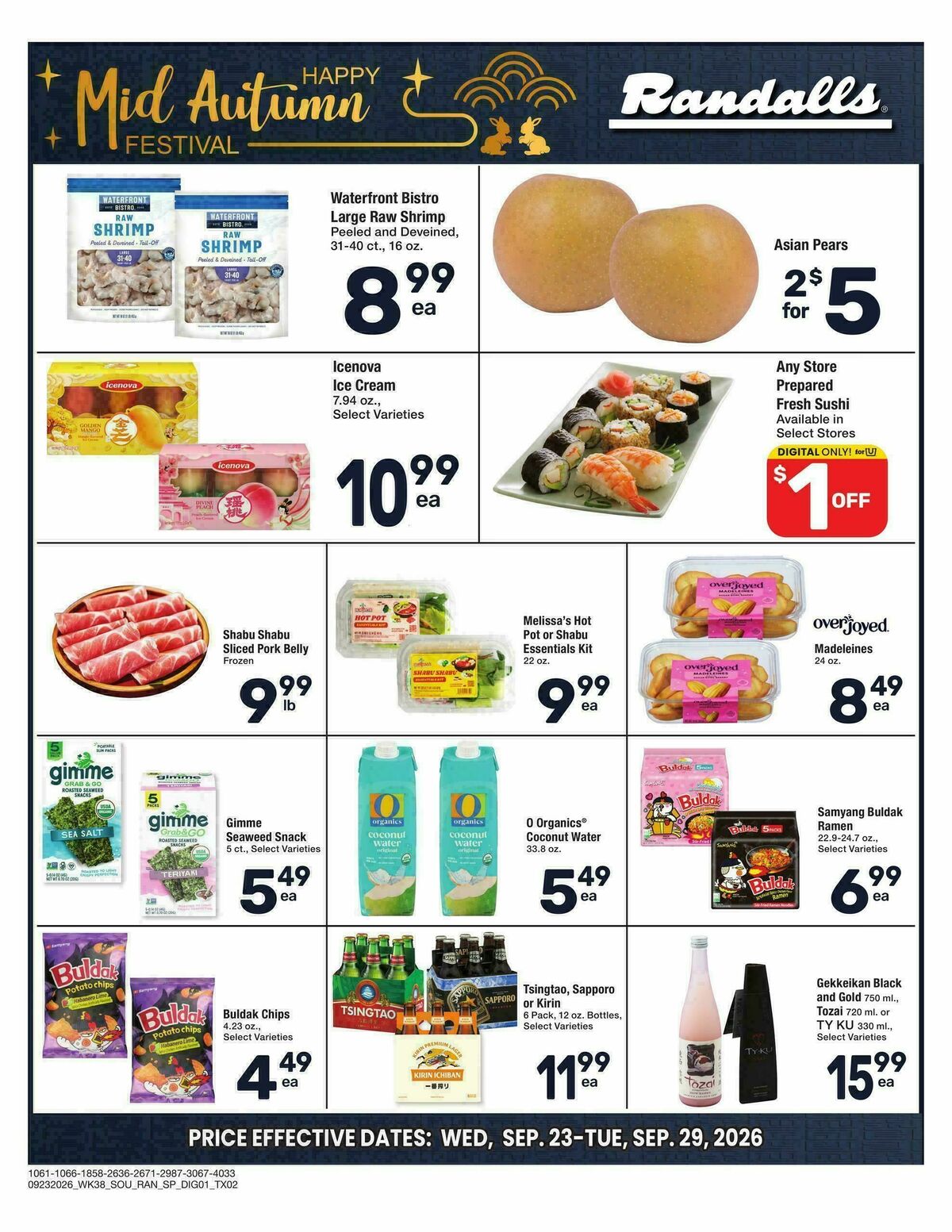 Randalls Specialty Publication Weekly Ad from September 23