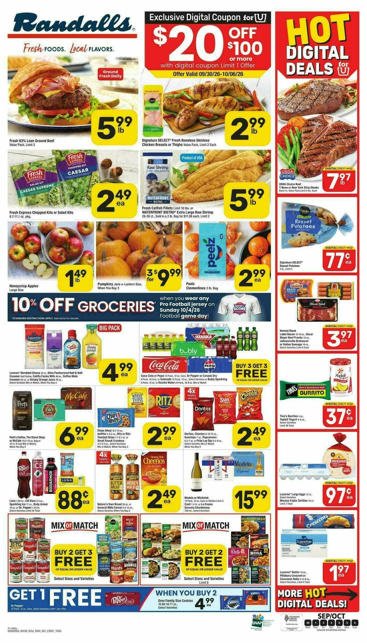 Randalls Weekly Ad from September 30
