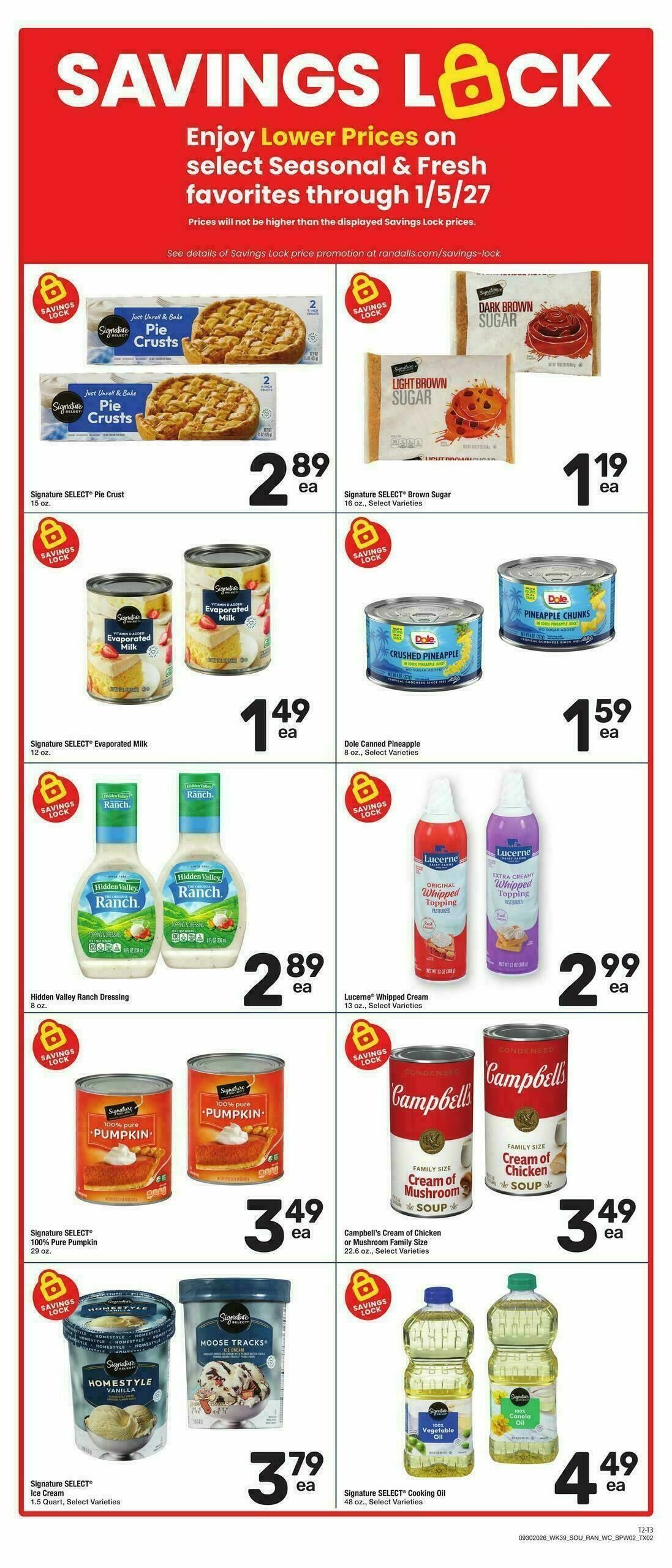 Randalls Weekly Ad from September 30