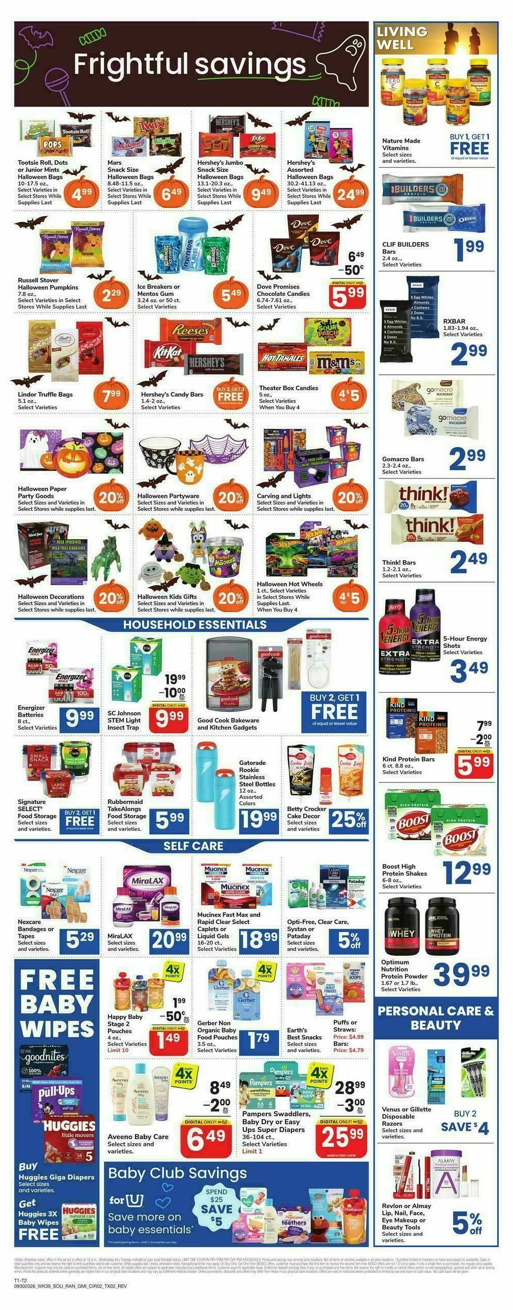Randalls Weekly Ad from September 30