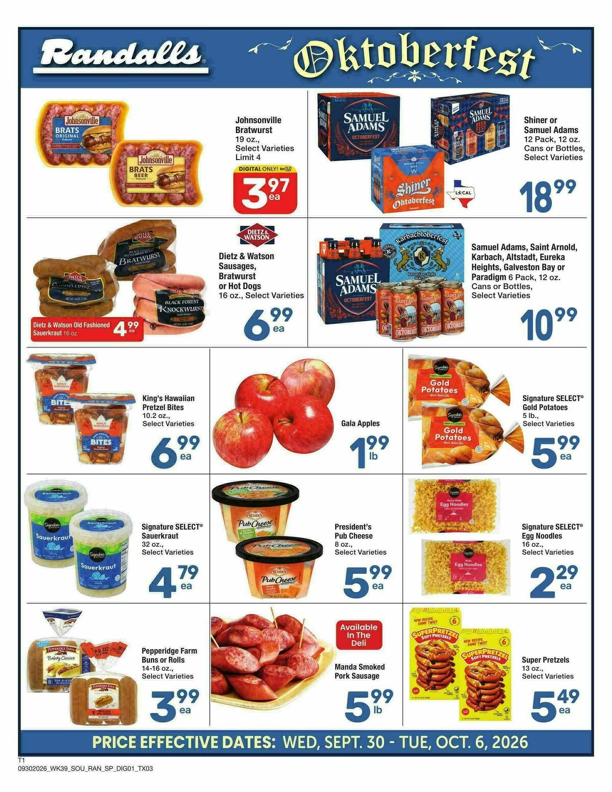 Randalls Weekly Ad from September 30