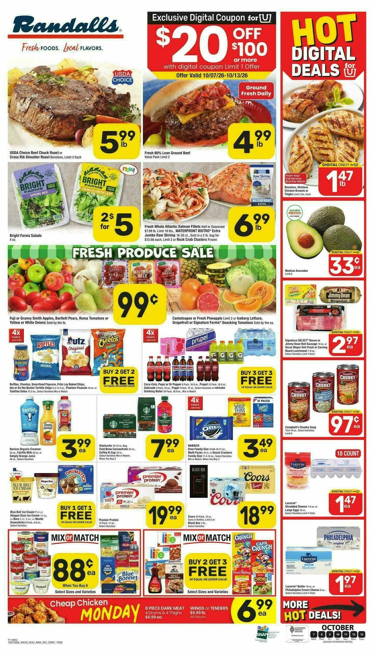 Randalls Weekly Ad from October 7