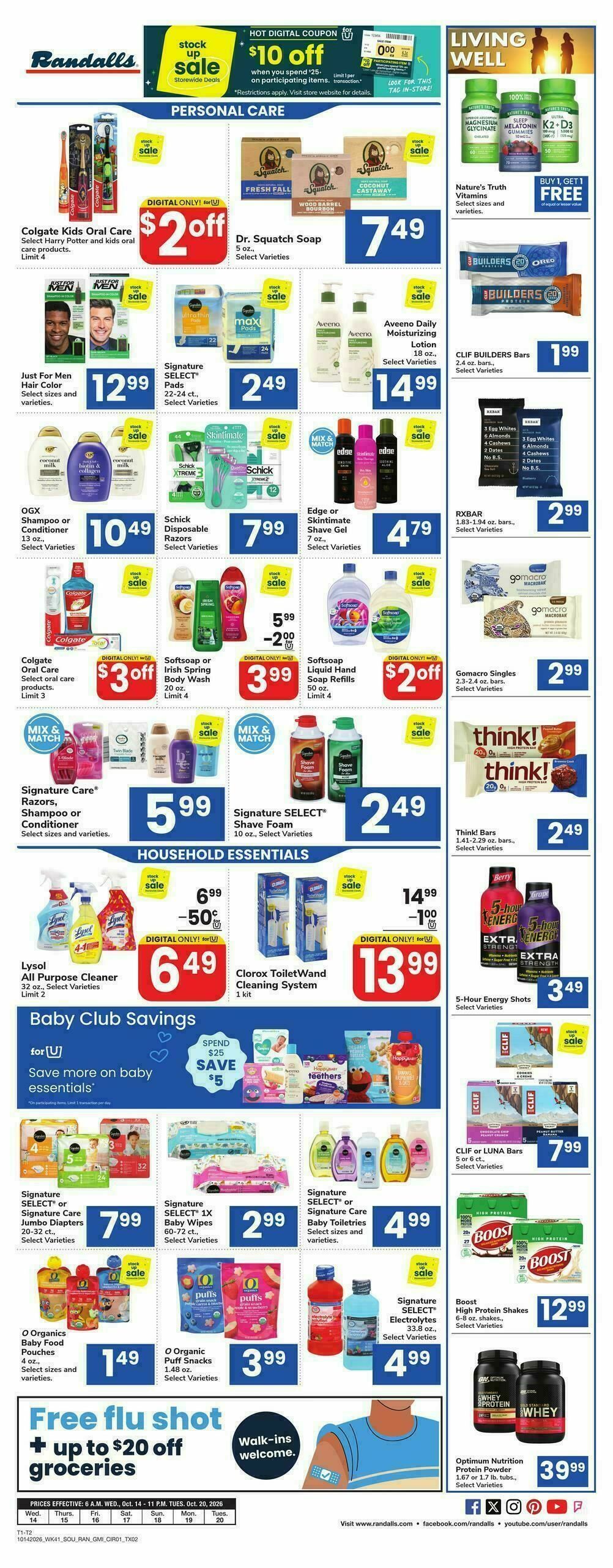 Randalls Weekly Ad from October 14