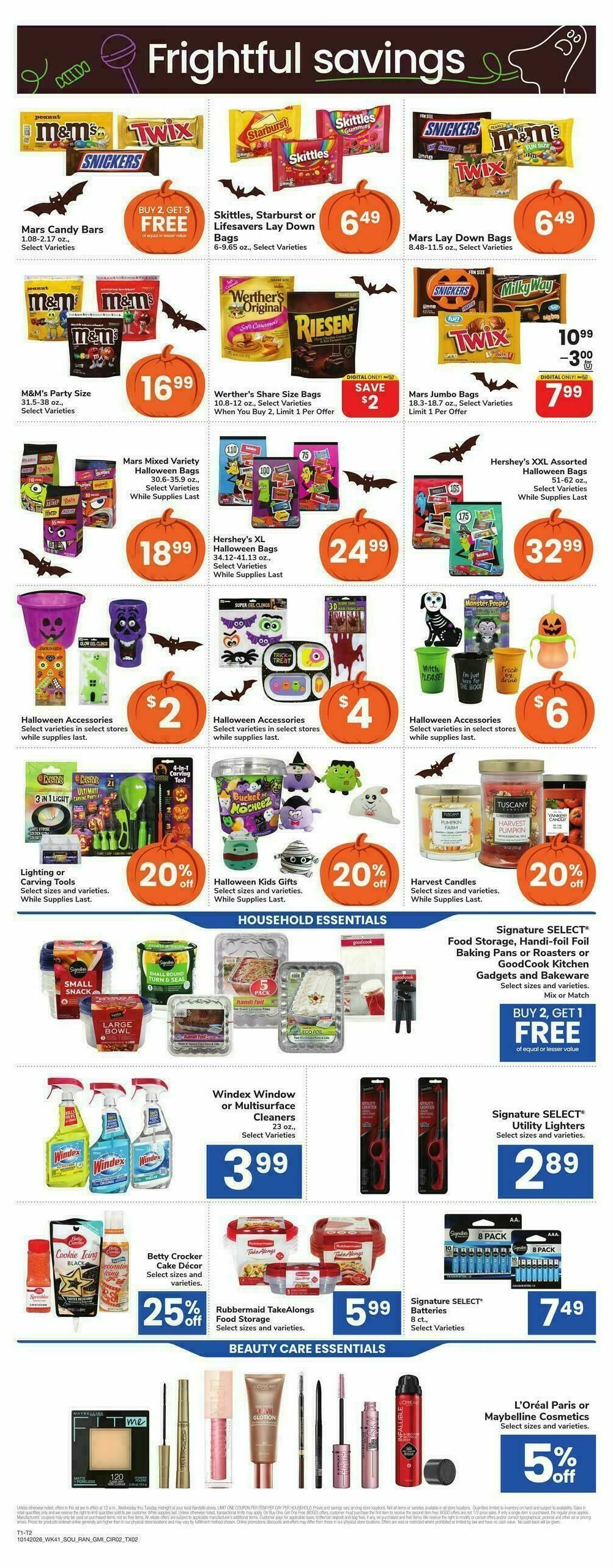 Randalls Weekly Ad from October 14