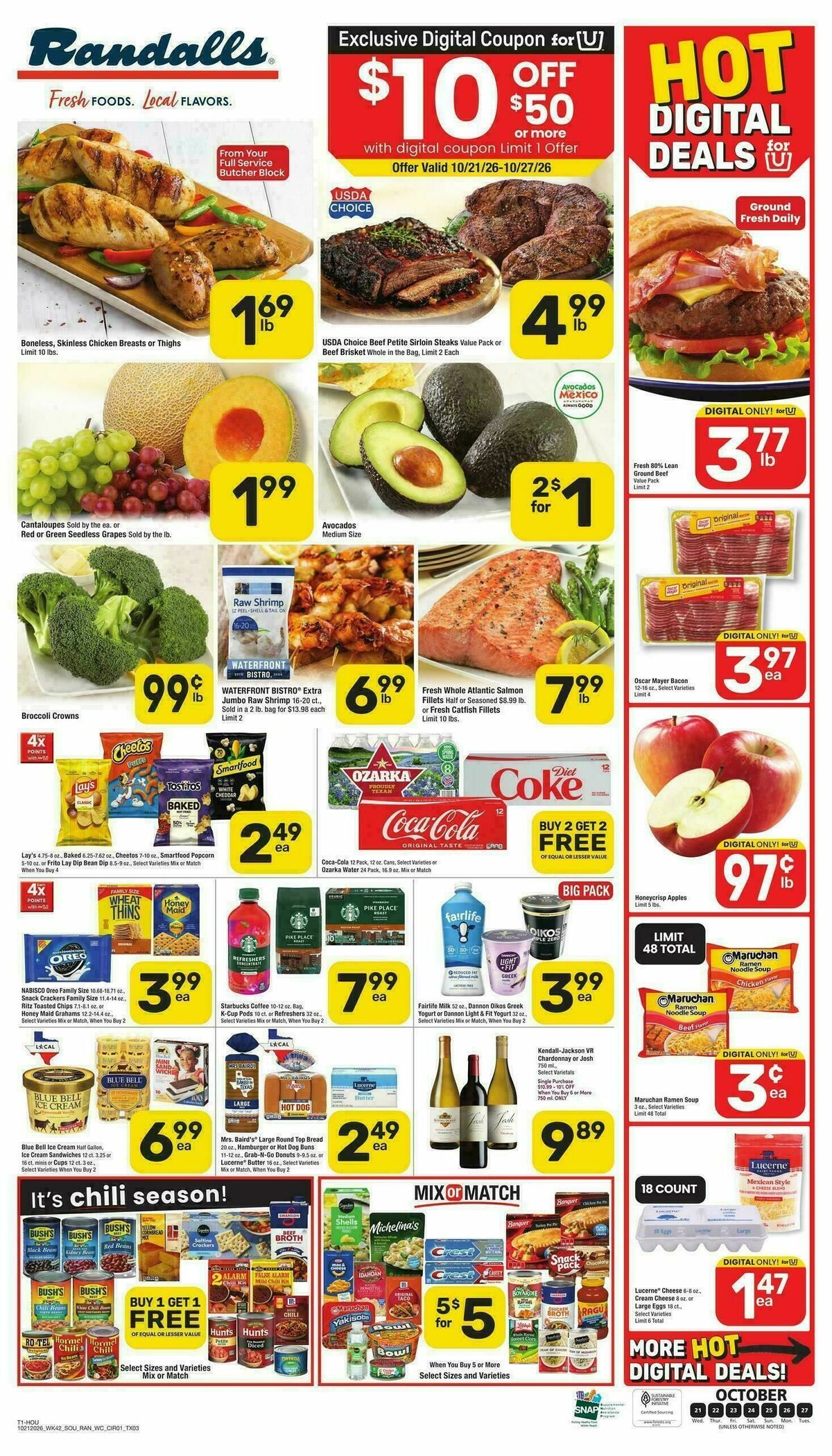 Randalls Weekly Ad from October 21