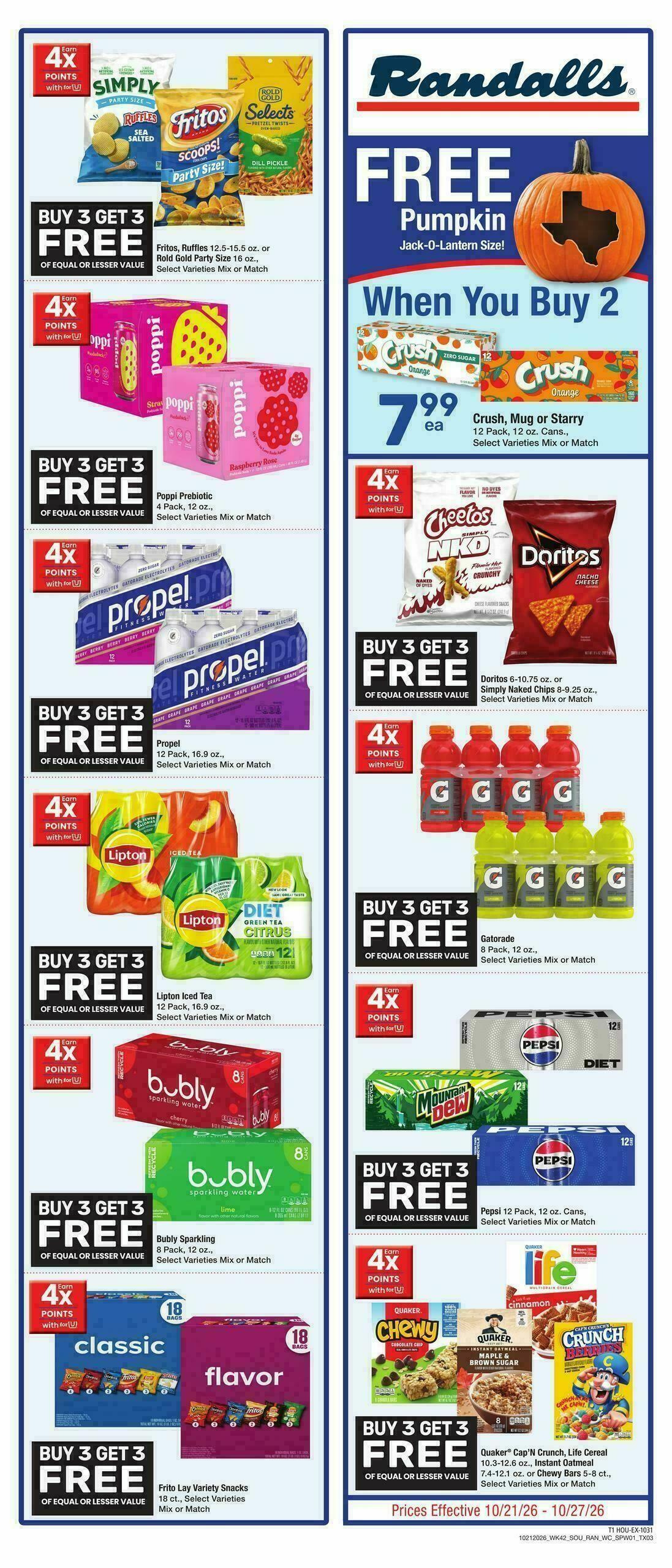 Randalls Weekly Ad from October 21