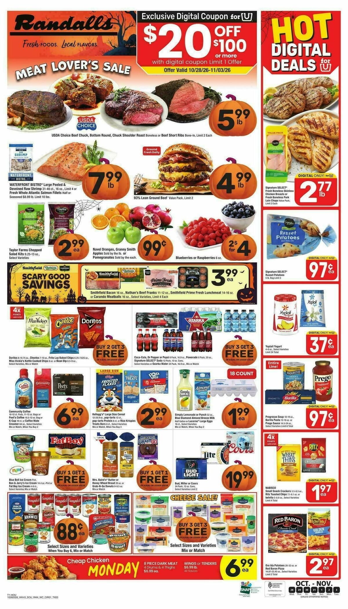 Randalls Weekly Ad from October 28