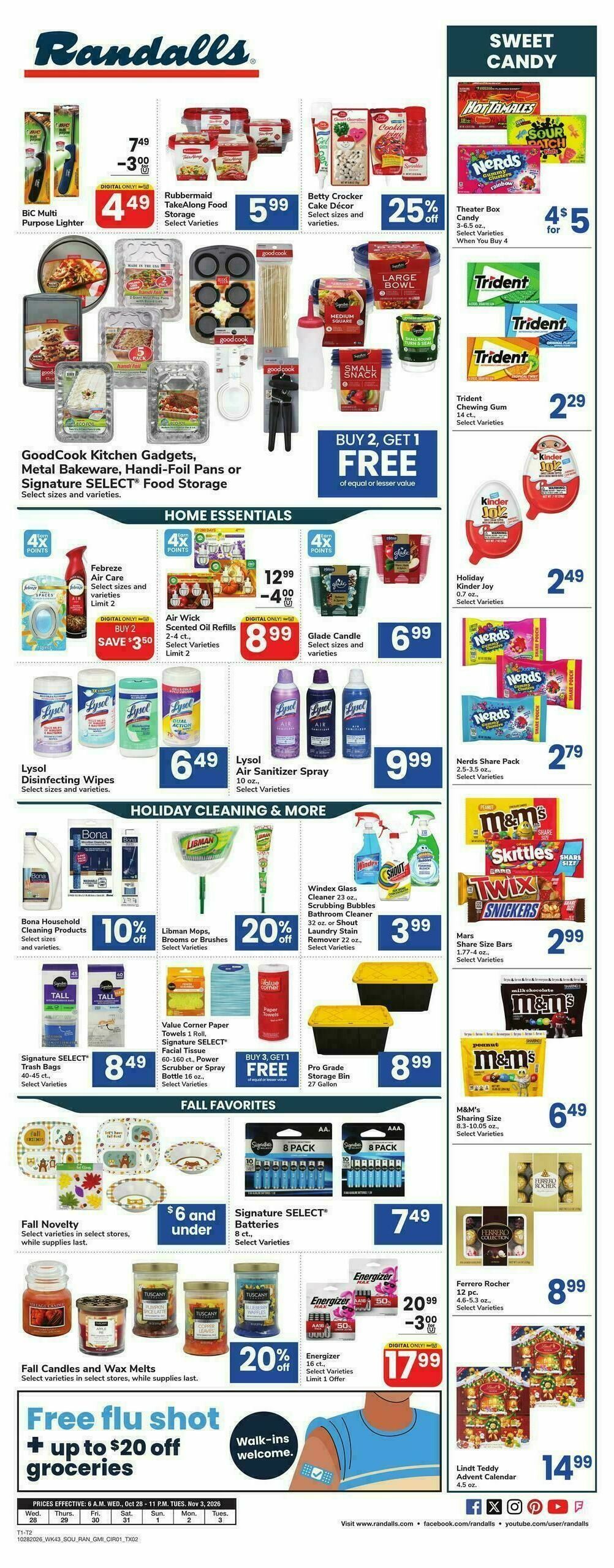 Randalls Weekly Ad from October 28