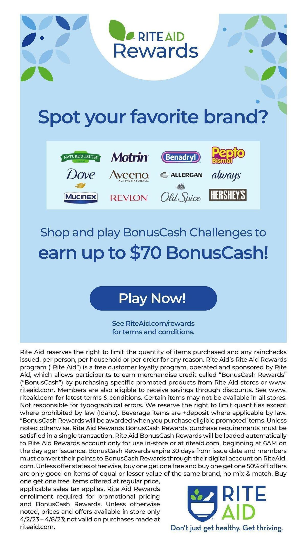 Rite Aid Weekly Ad from April 2