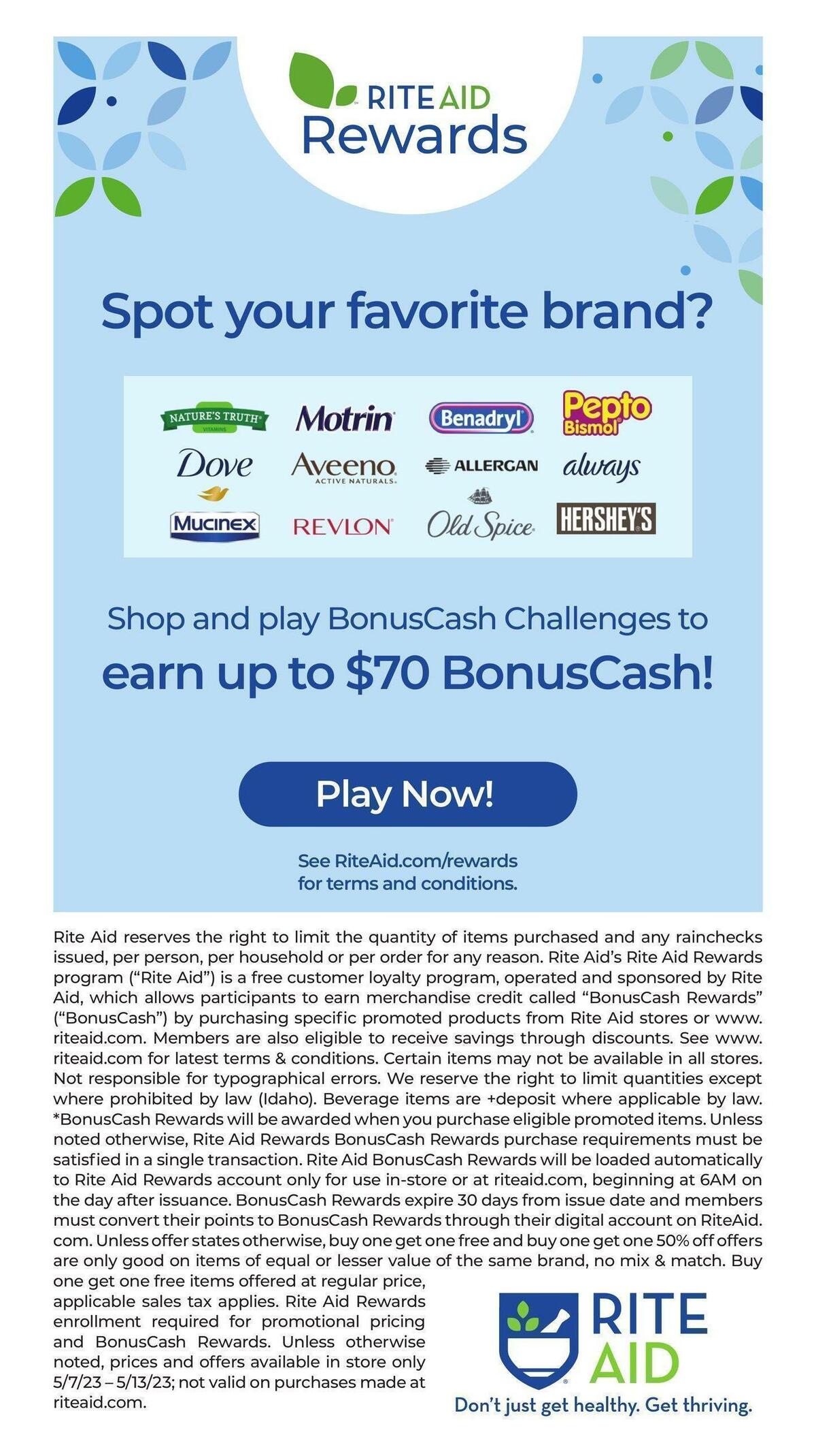 Rite Aid Weekly Ad from May 7