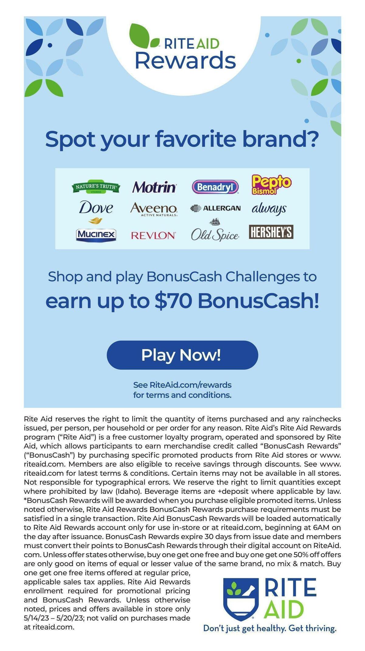 Rite Aid Weekly Ad from May 14