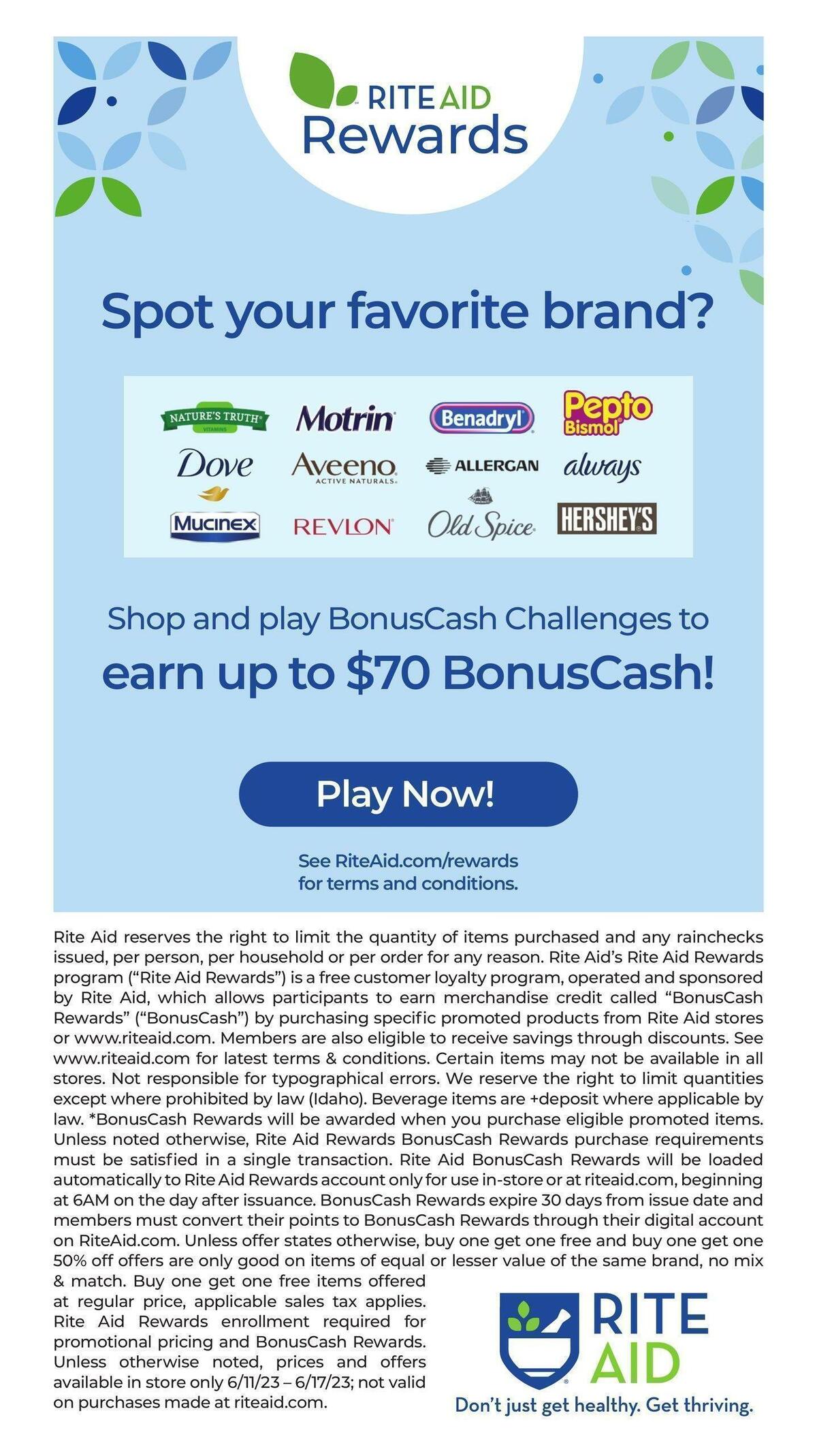 Rite Aid Weekly Ad from June 11