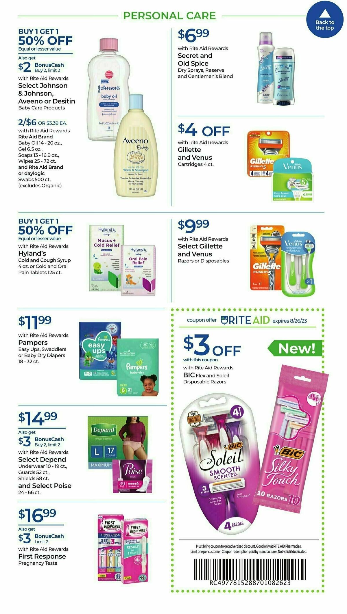 Rite Aid Weekly Ad from August 20
