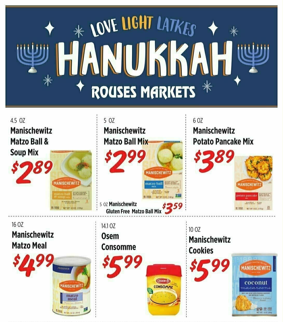 Rouses Markets Hanukkah Weekly Ad from November 29
