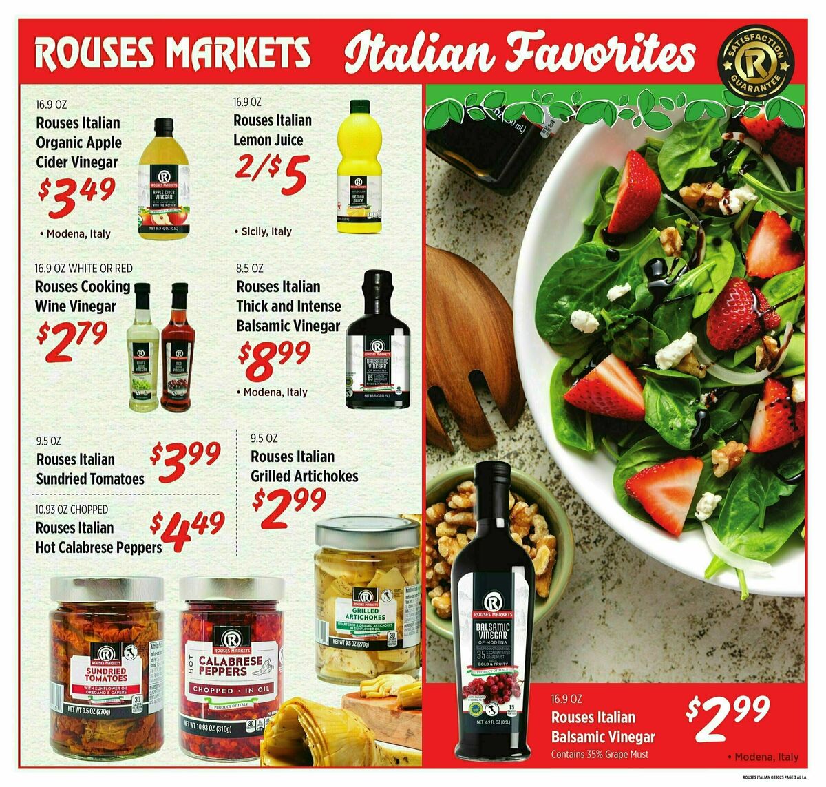Rouses Markets Italian Ad Weekly Ad from March 26