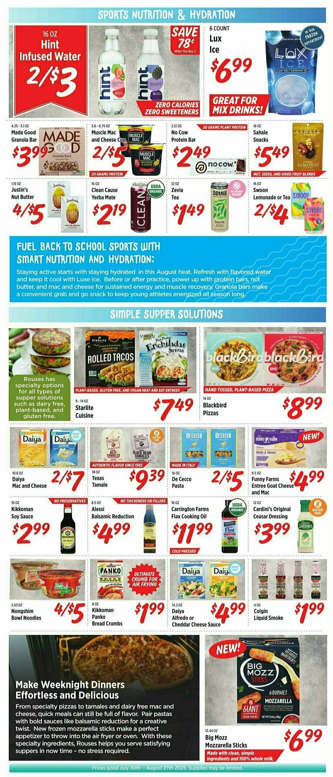 Rouses Markets Specialty Savings Weekly Ad from July 30