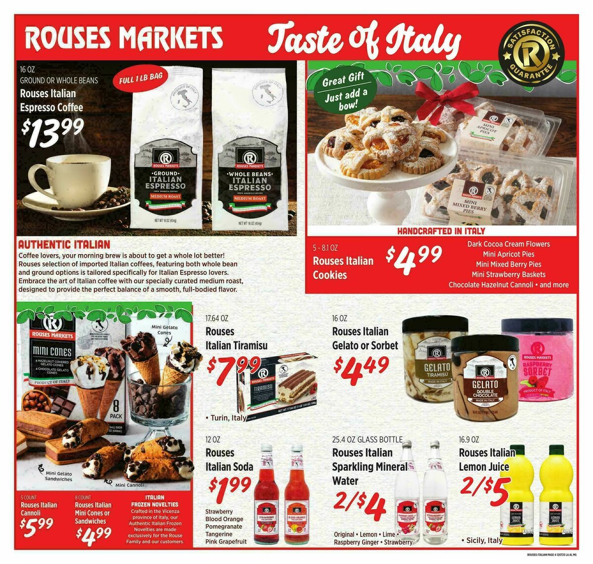 Rouses Markets Italian Ad Weekly Ad from December 3