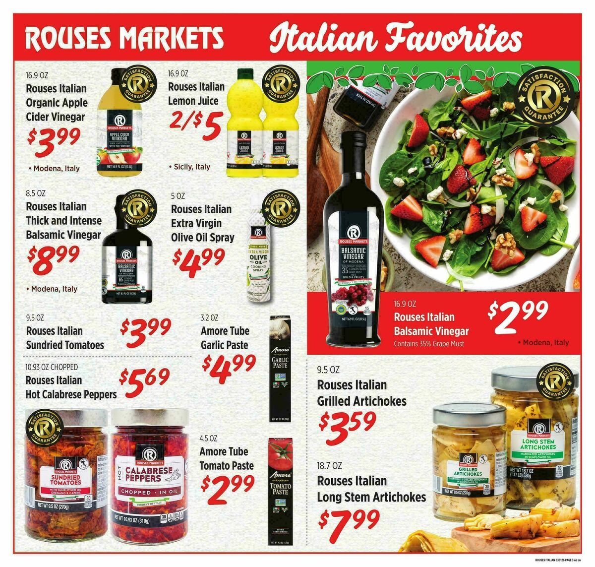 Rouses Markets Italian Ad Weekly Ad from February 25