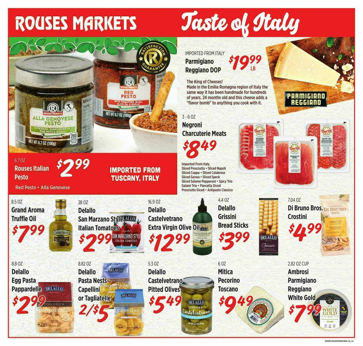 Rouses Markets Italian Ad Weekly Ad from February 25