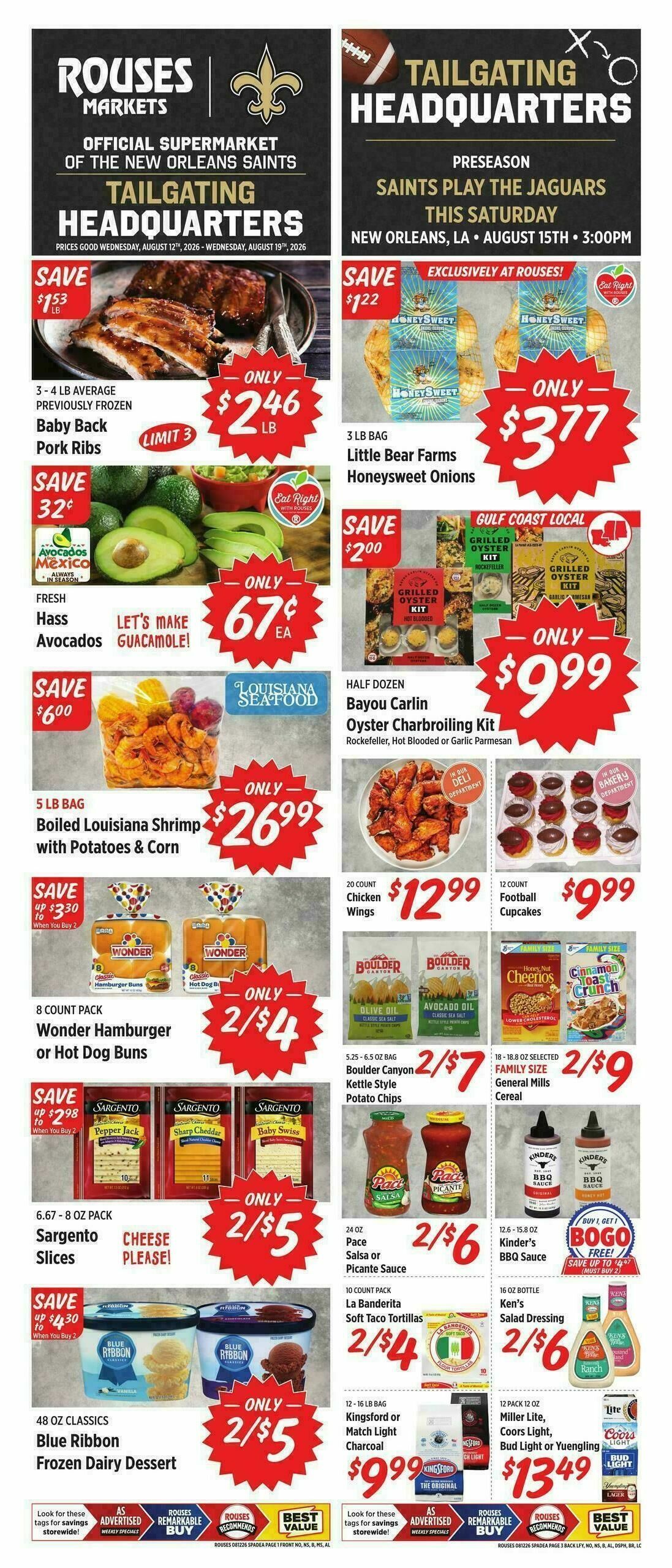 Rouses Markets Weekly Ad from August 12